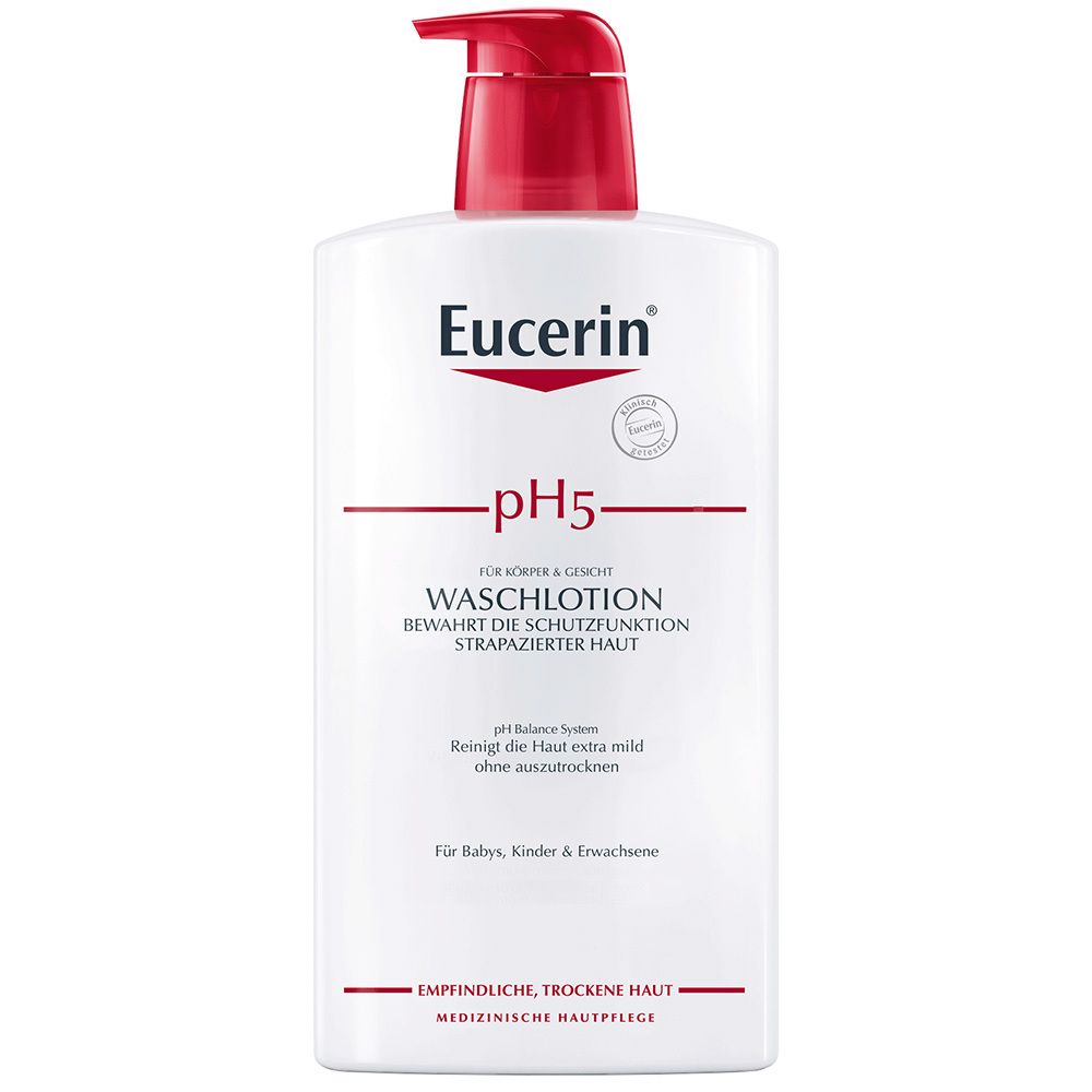 Eucerin pH5 Waschlotion – bietet empfindlicher und trockener Haut eine milde Reinigung & bewahrt die Schutzfunktion der Haut
