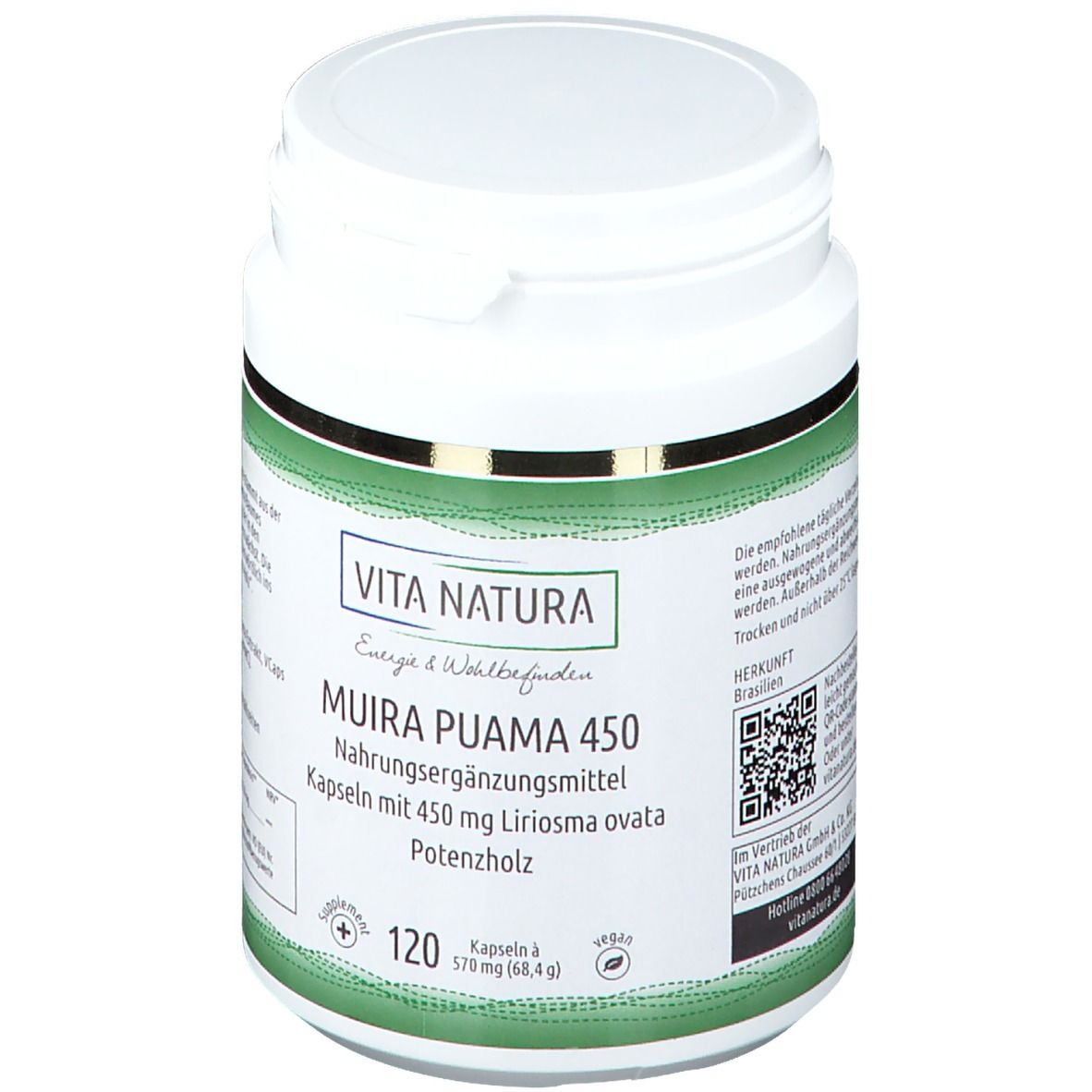 Vita Natura® Muira Puama 450 mg 120 St Shop Apotheke