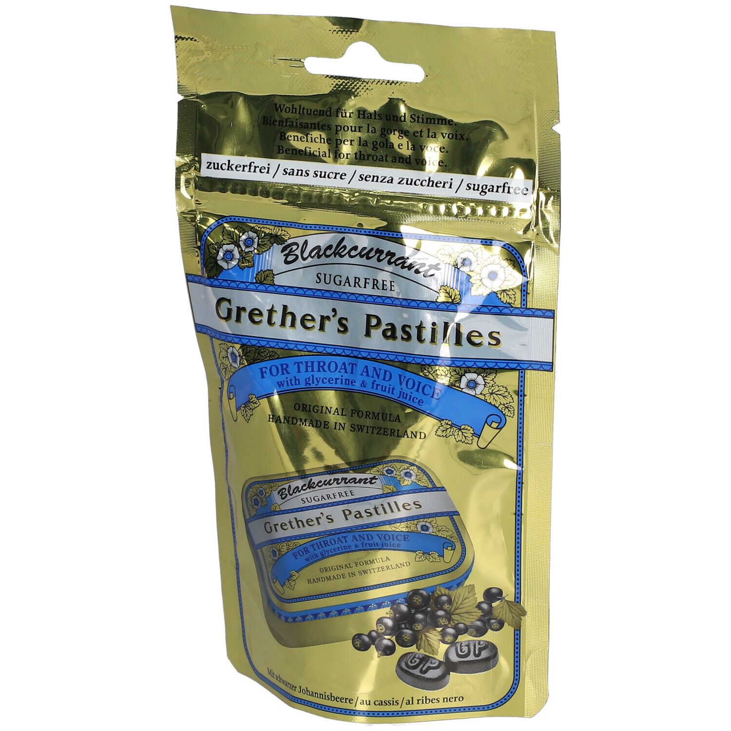 Grethers Pastilles Schwarze Johannisbeere Zuckerfrei Nachfüllbeutel 100 G Shop Apothekeat 2410