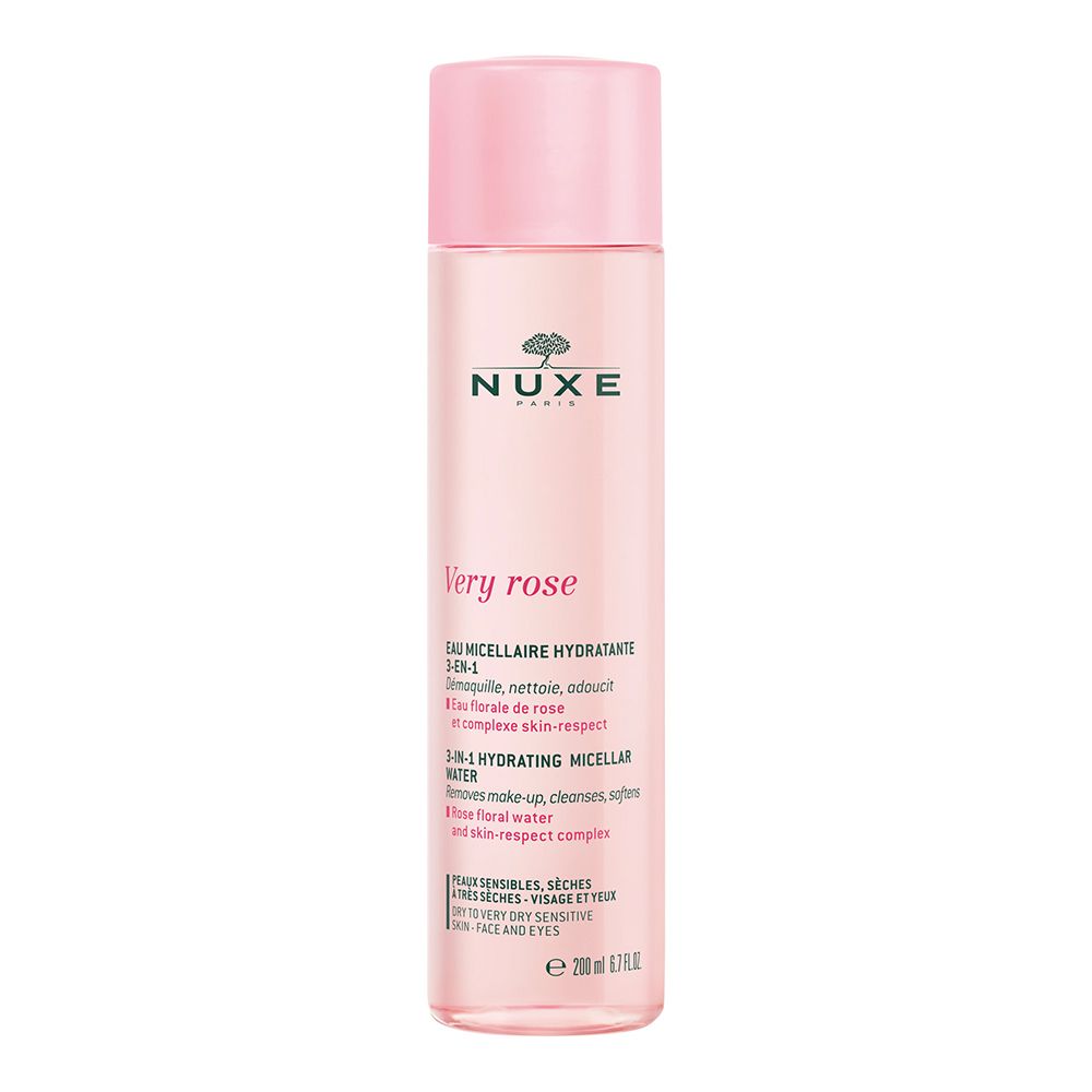 NUXE Very Rose Beruhigendes Mizellenwasser zur Make-up Entfernung und sanften Reinigung normaler, empfindlicher Haut