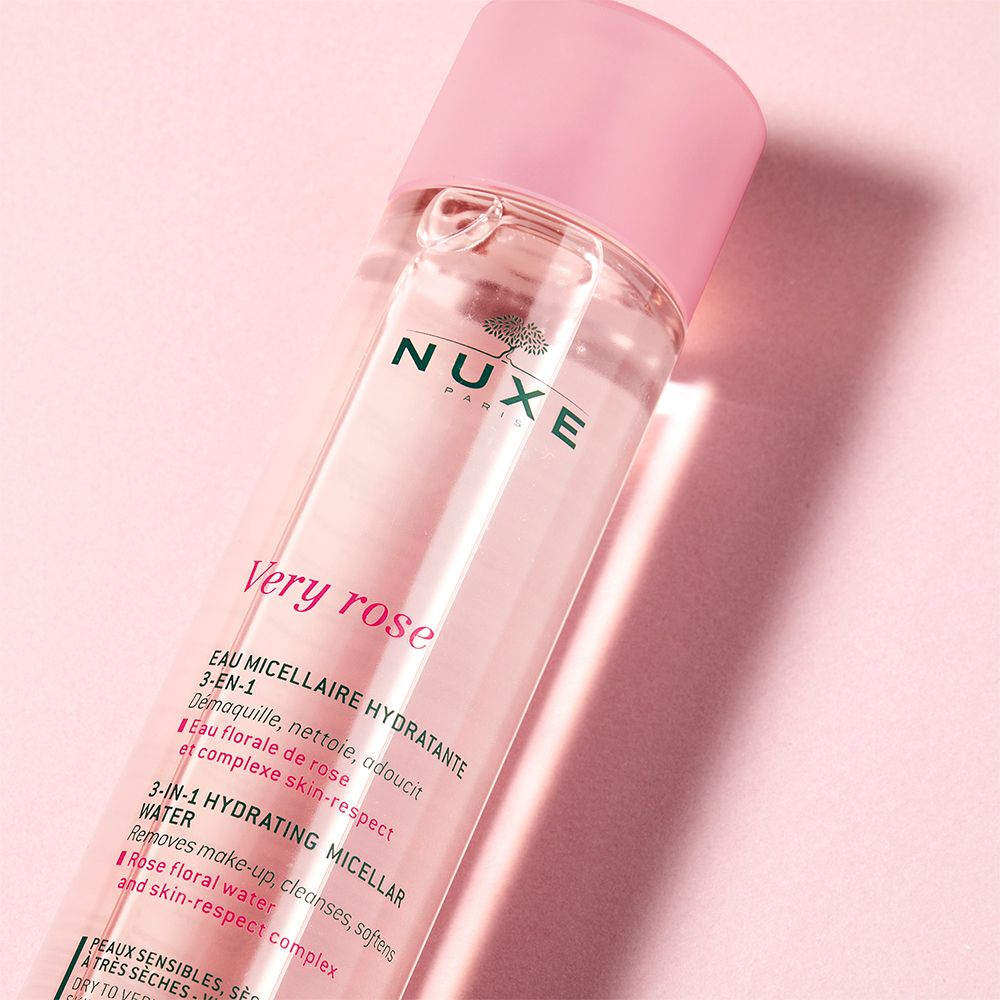 NUXE Very Rose Beruhigendes Mizellenwasser zur Make-up Entfernung und sanften Reinigung normaler, empfindlicher Haut