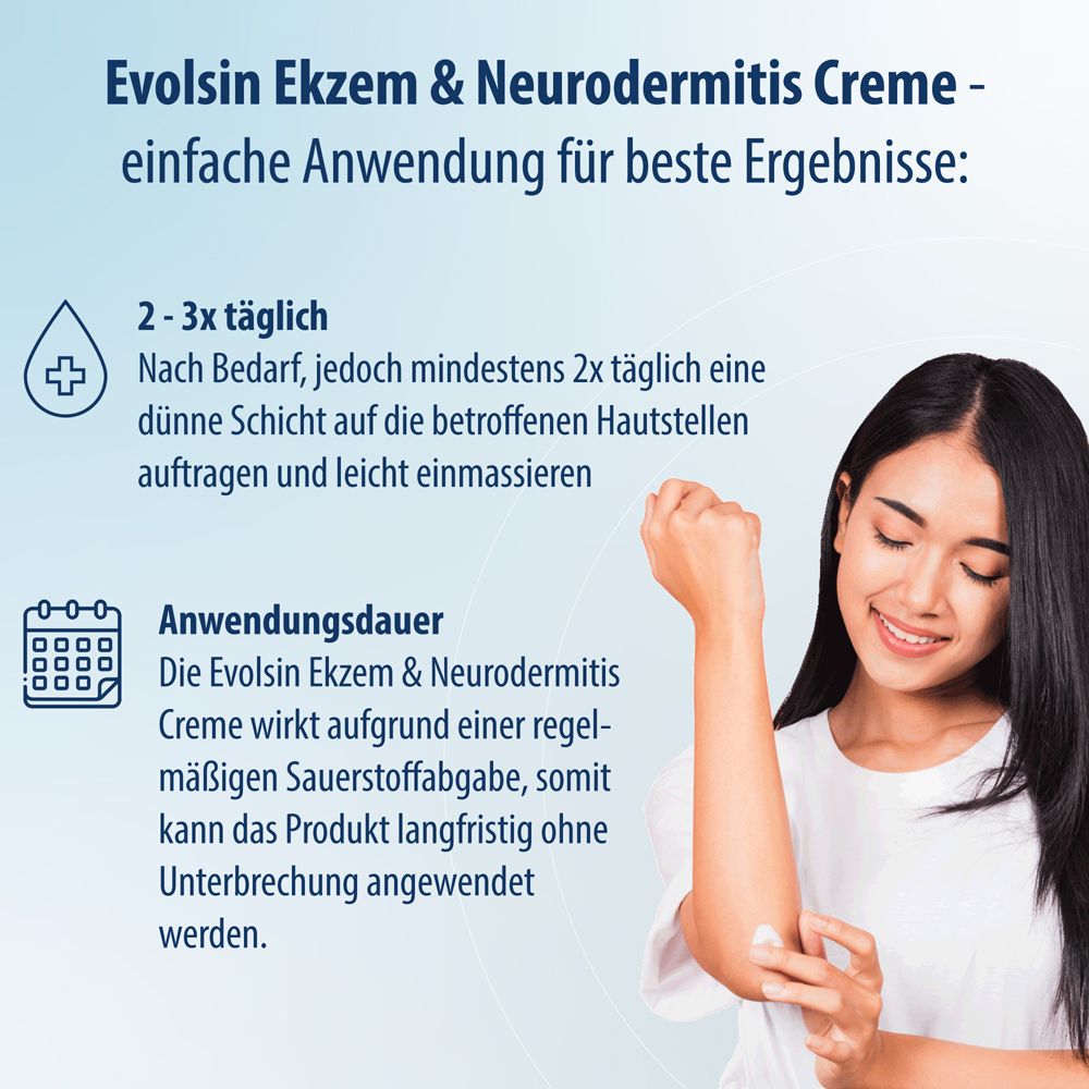 Evolsin® Ekzem & Neurodermitis Creme - Mindert Juckreiz & beruhigt gereizte Haut - OHNE KORTISON - Salbe für gereizte, trockene & irritierte Haut