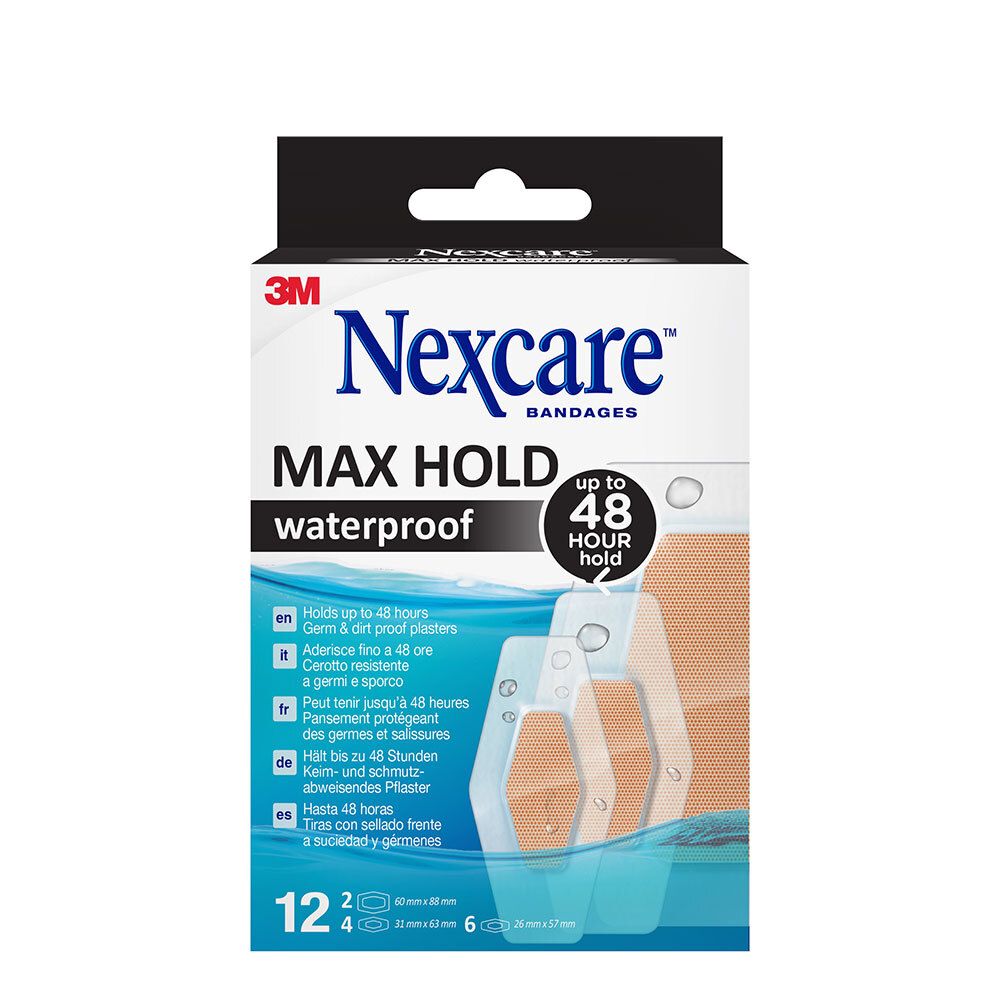 Nexcare™ Max Hold waterproof Pflasterstrips 3 Größen