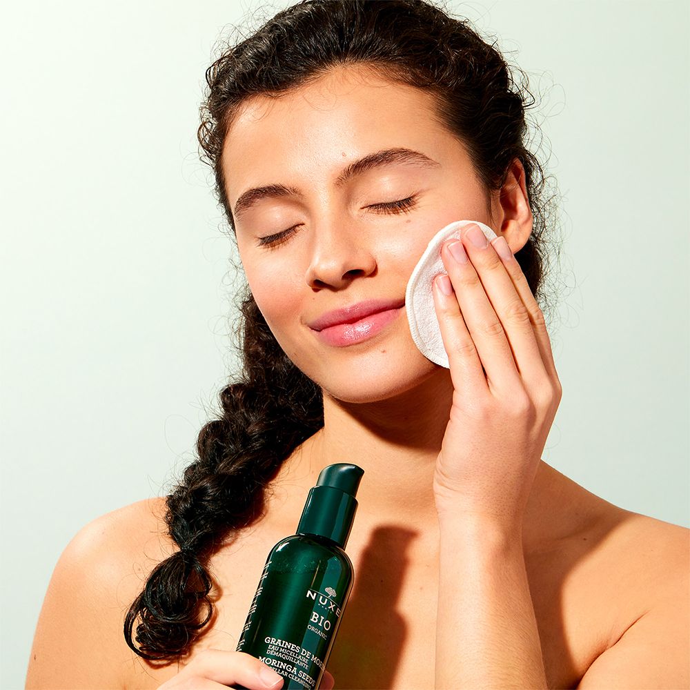 NUXE BIO Mizellen-Reinigungswasser zur Make-up Entfernung und sanften Gesichtsreinigung bei empfindlicher Haut