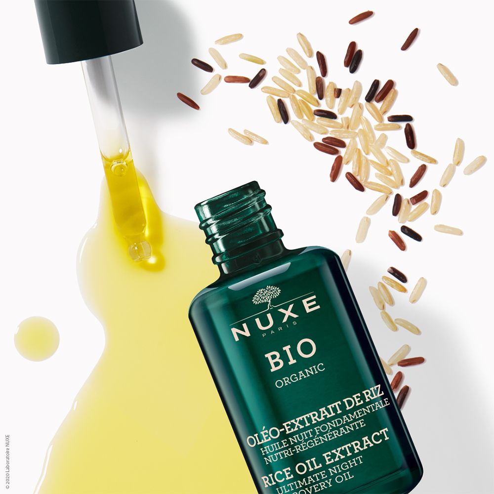 NUXE BIO Nährendes, regenerierendes Gesichtsöl für die Nacht bei trockener Haut