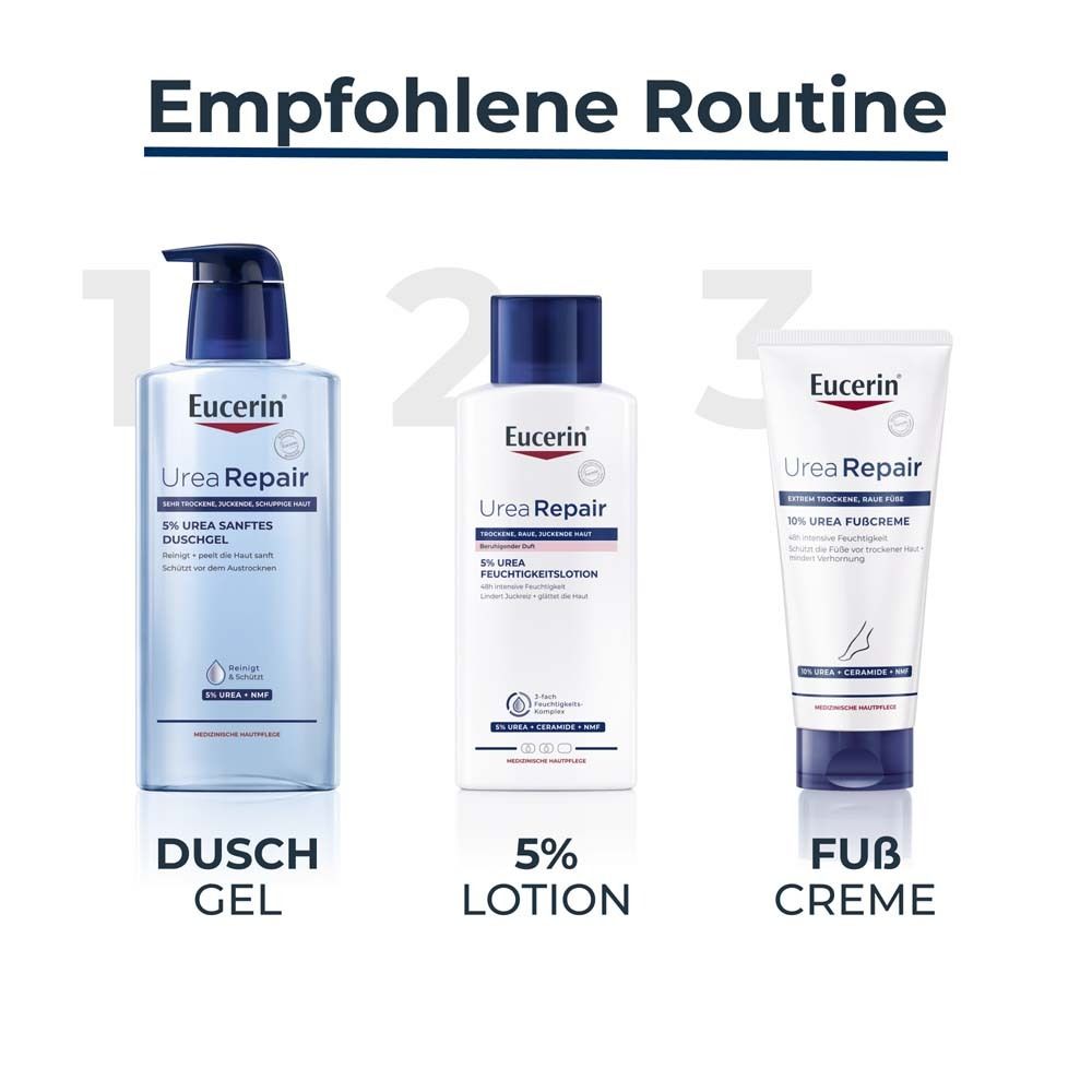 Eucerin UreaRepair PLUS Lotion 5% mit beruhigendem Duft – 48h intensive Pflege für trockene bis sehr trockene Haut