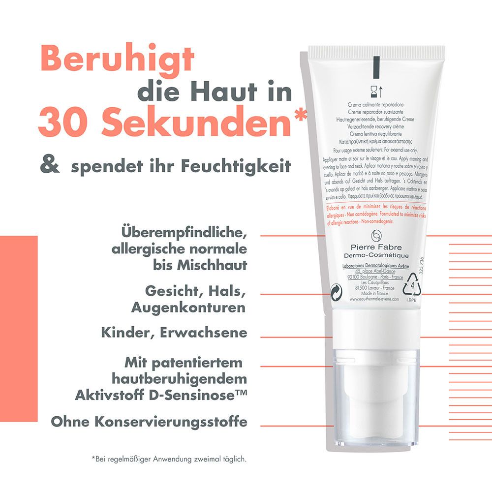 Avène Tolérance Control Creme - beruhigt allergische und überempfindliche Haut