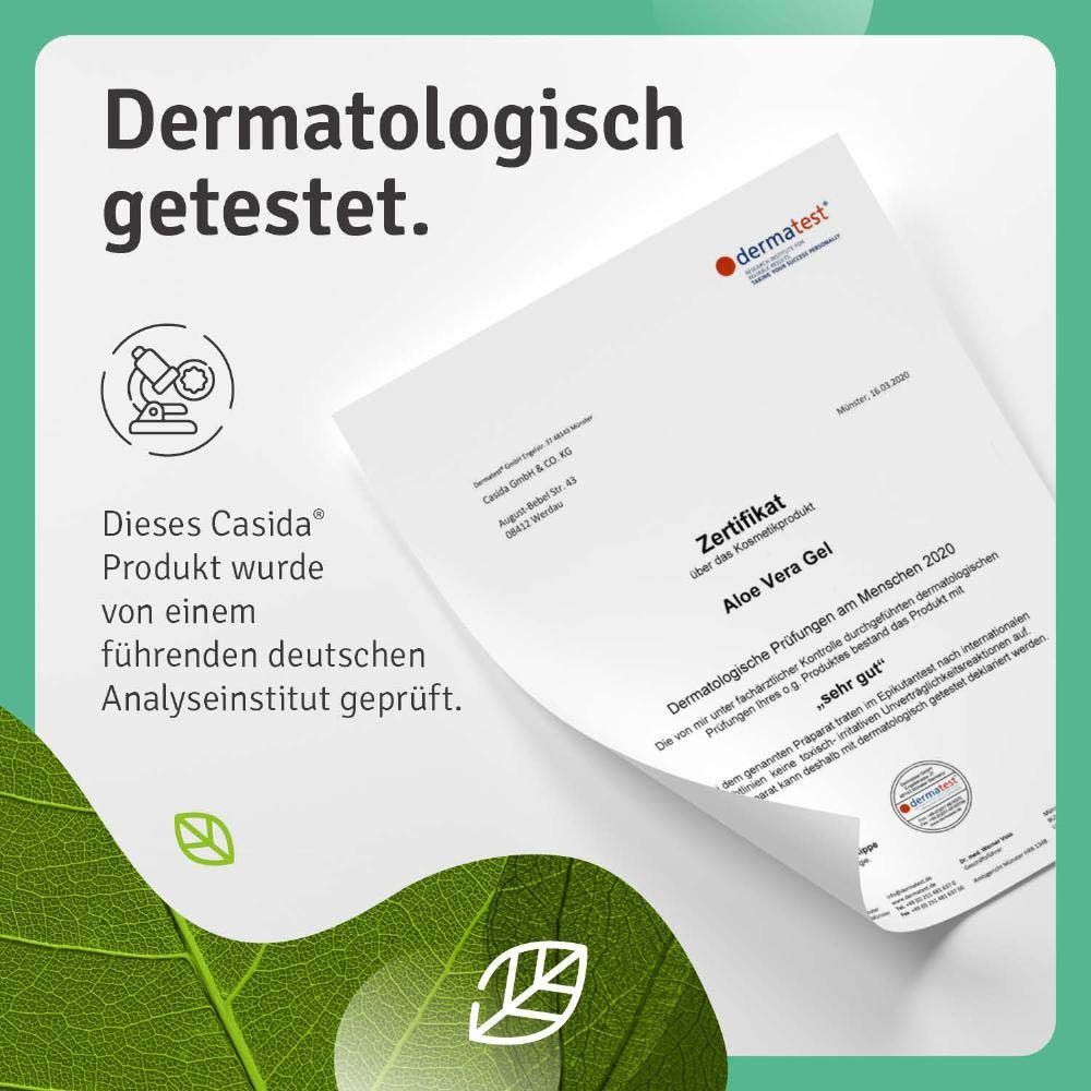 Dermatologisch getestet. Zertifikat der Dermatest GmbH. Produkt von deutschem Analyseinstitut geprüft.