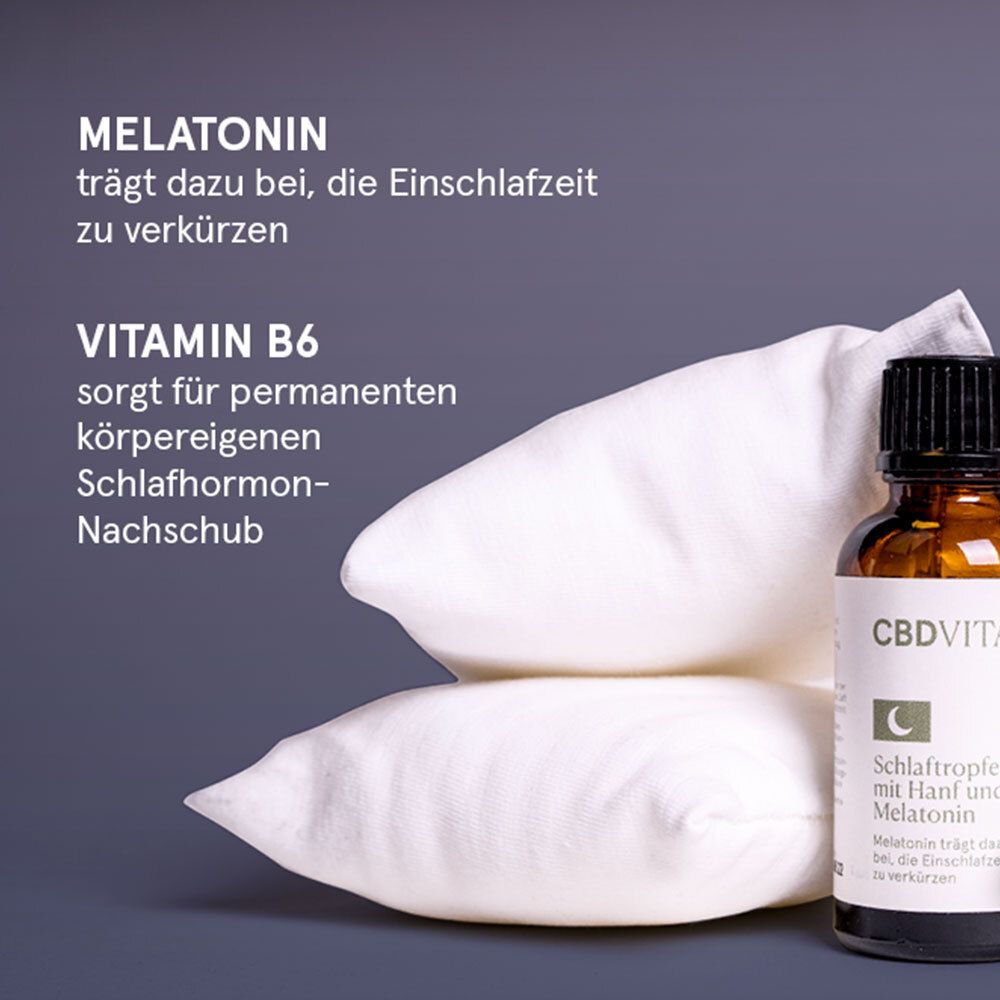 CBD VITAL Schlaftropfen mit Hanf und Melatonin