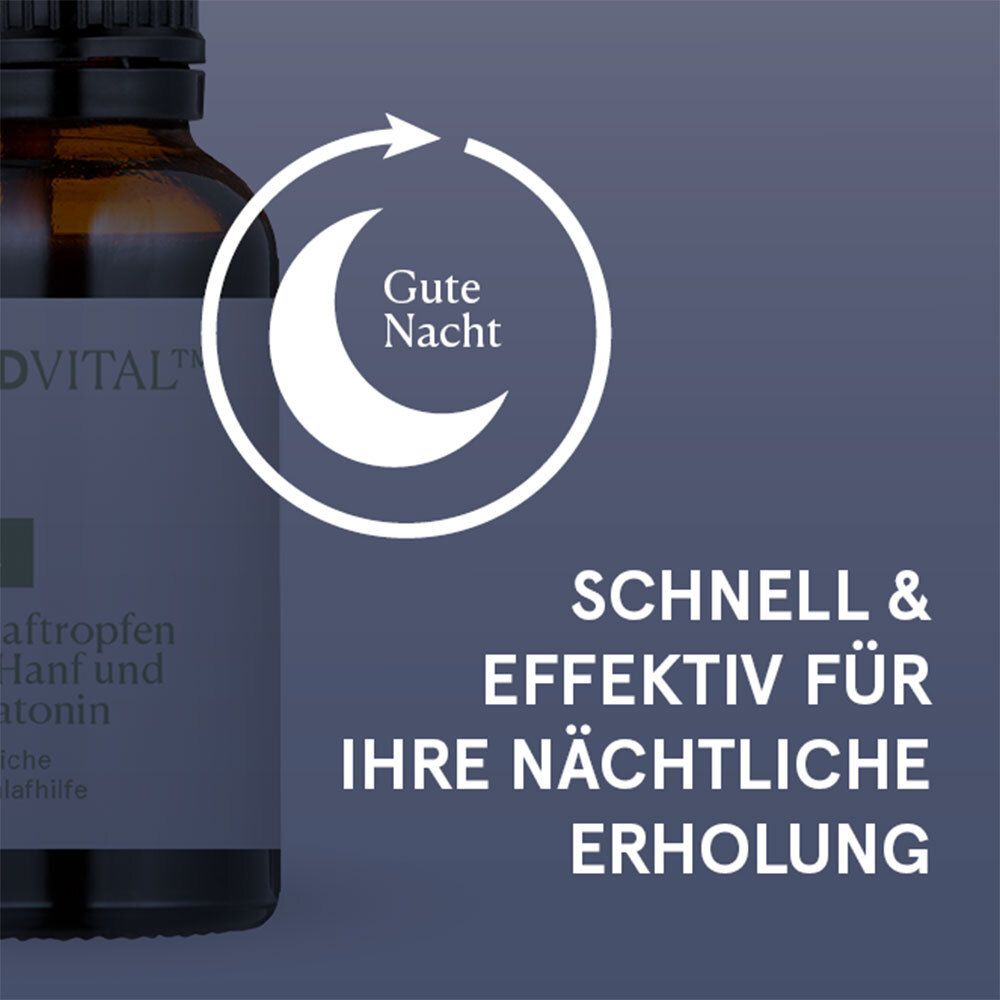 CBD VITAL Schlaftropfen mit Hanf und Melatonin