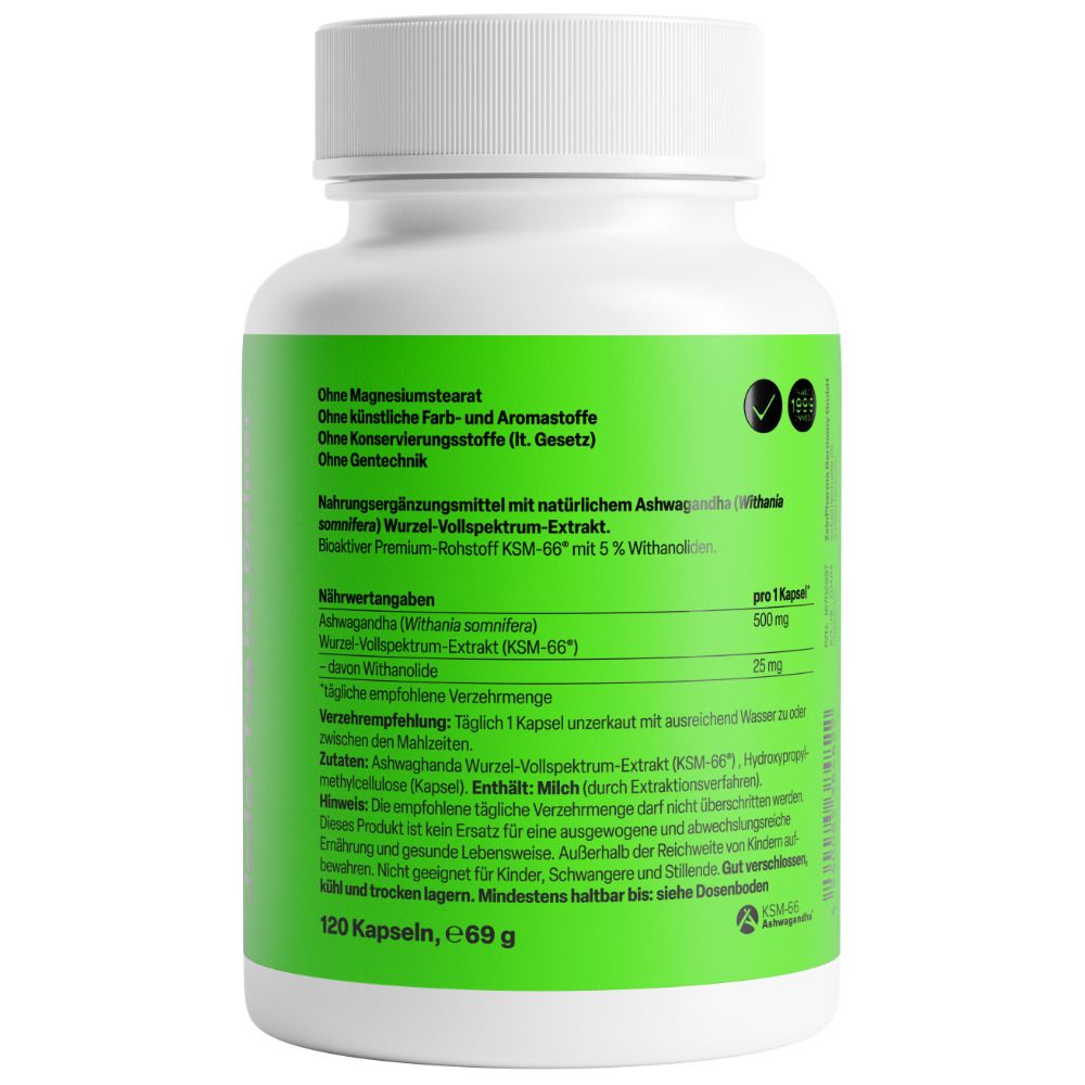 ZeinPharma® Ashwagandha Extrakt 500 mg