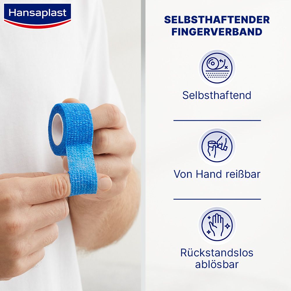 Hansaplast MED Selbsthaftender Fingerverband Blau