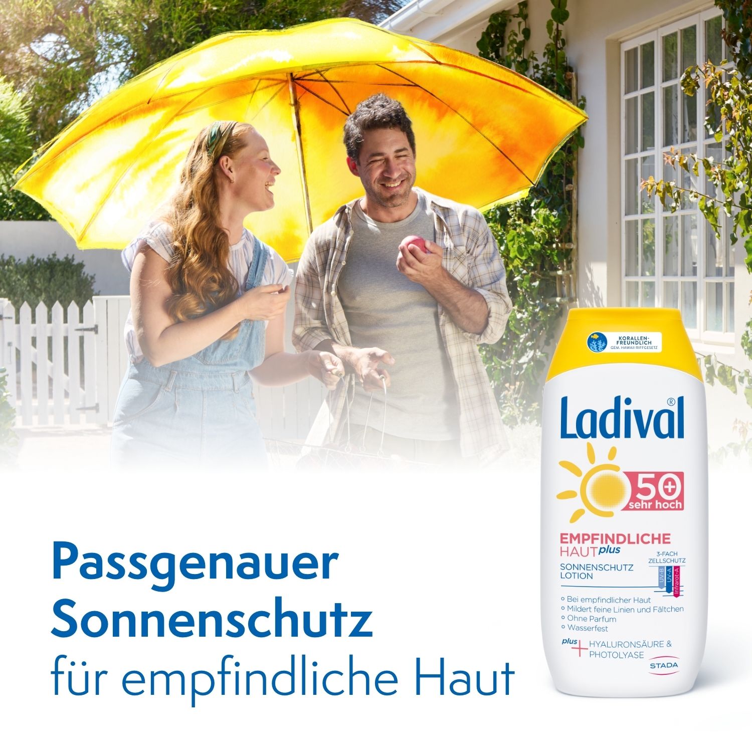 Ladival® Empfindliche Haut plus pflegende Sonnenschutz Lotion LSF 50+ mit Hyaluronsäure & Photolyase
