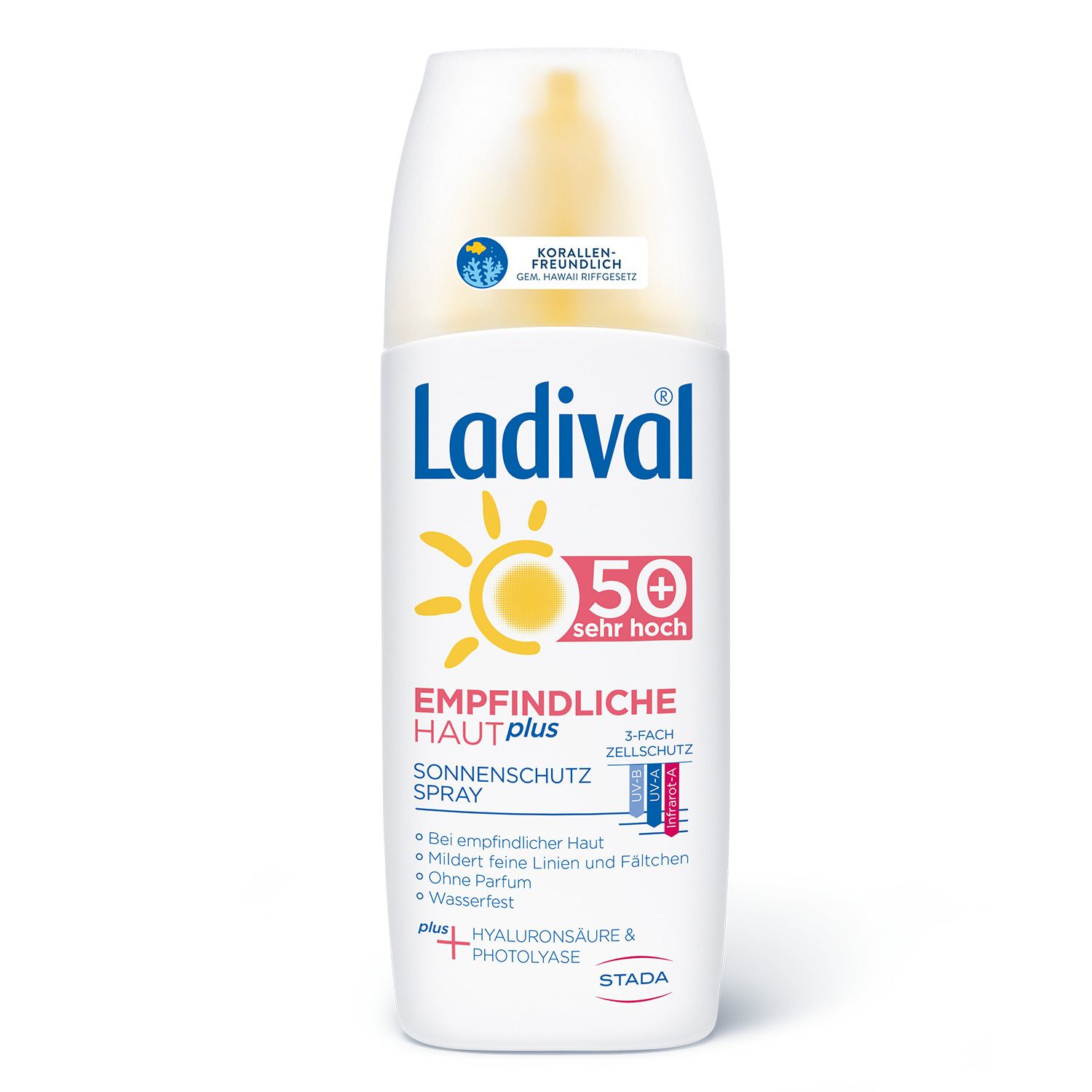 Ladival® Empfindliche Haut plus pflegendes Sonnenschutz Spray LSF 50+ mit Hyaluronsäure & Photolyase