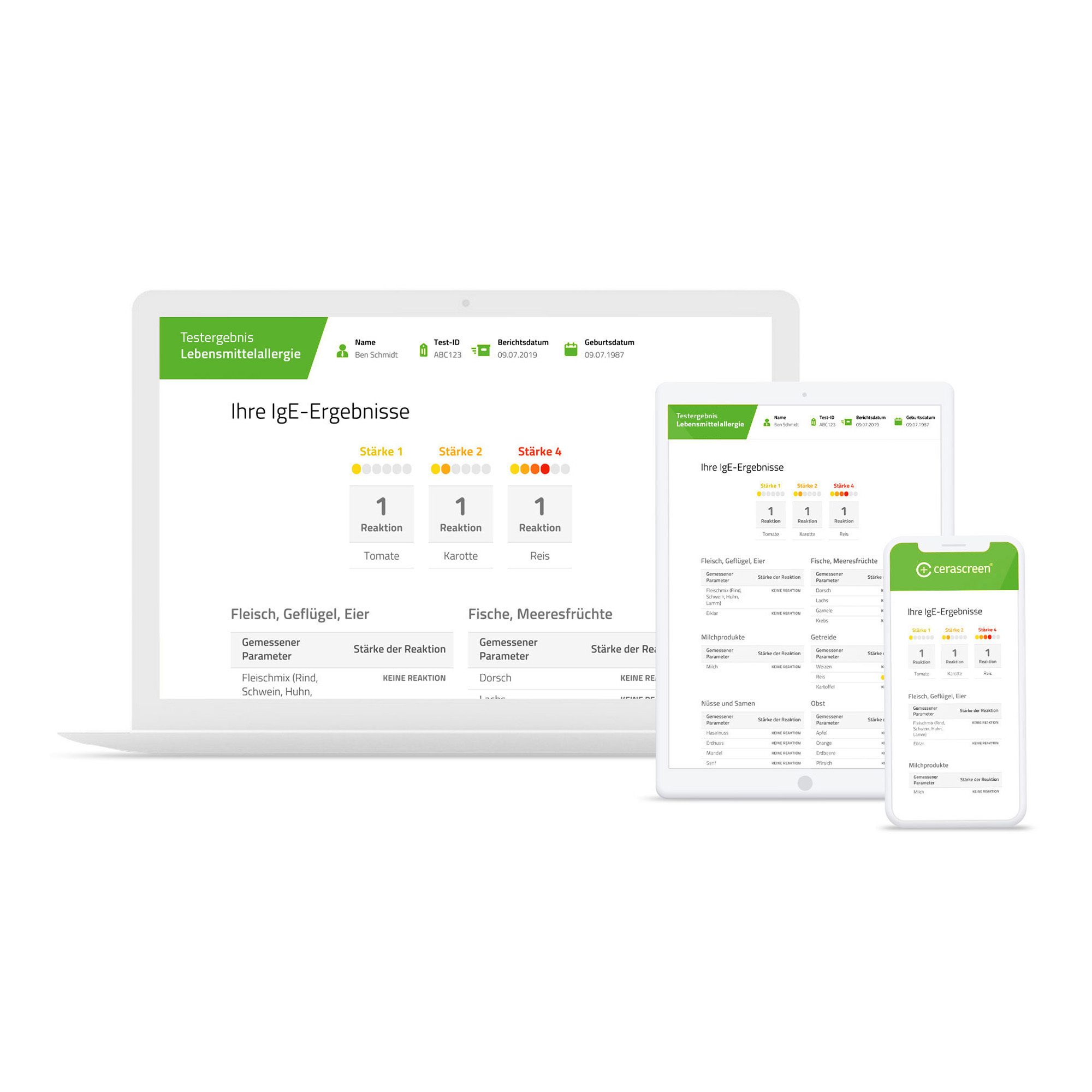 Cerascreen® Lebensmittelallergie Test