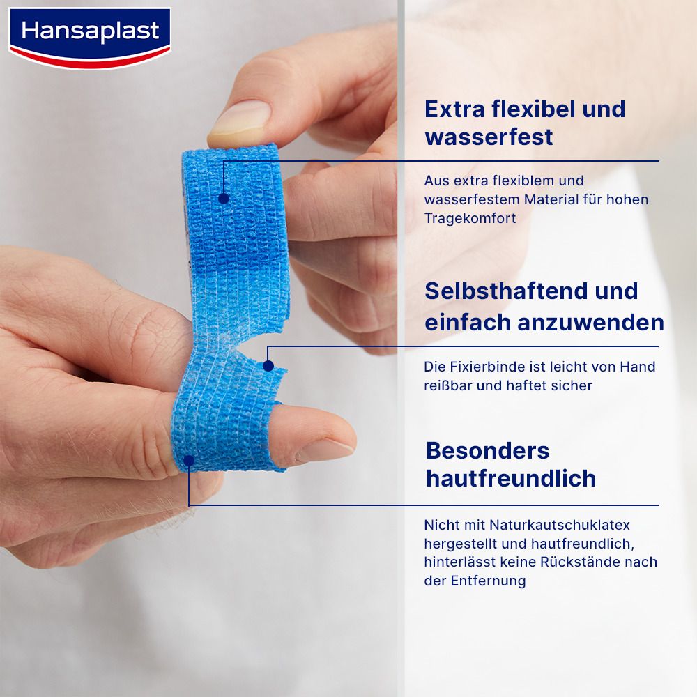 Hansaplast MED Selbsthaftende Fixierbinde 4 m x 6 cm