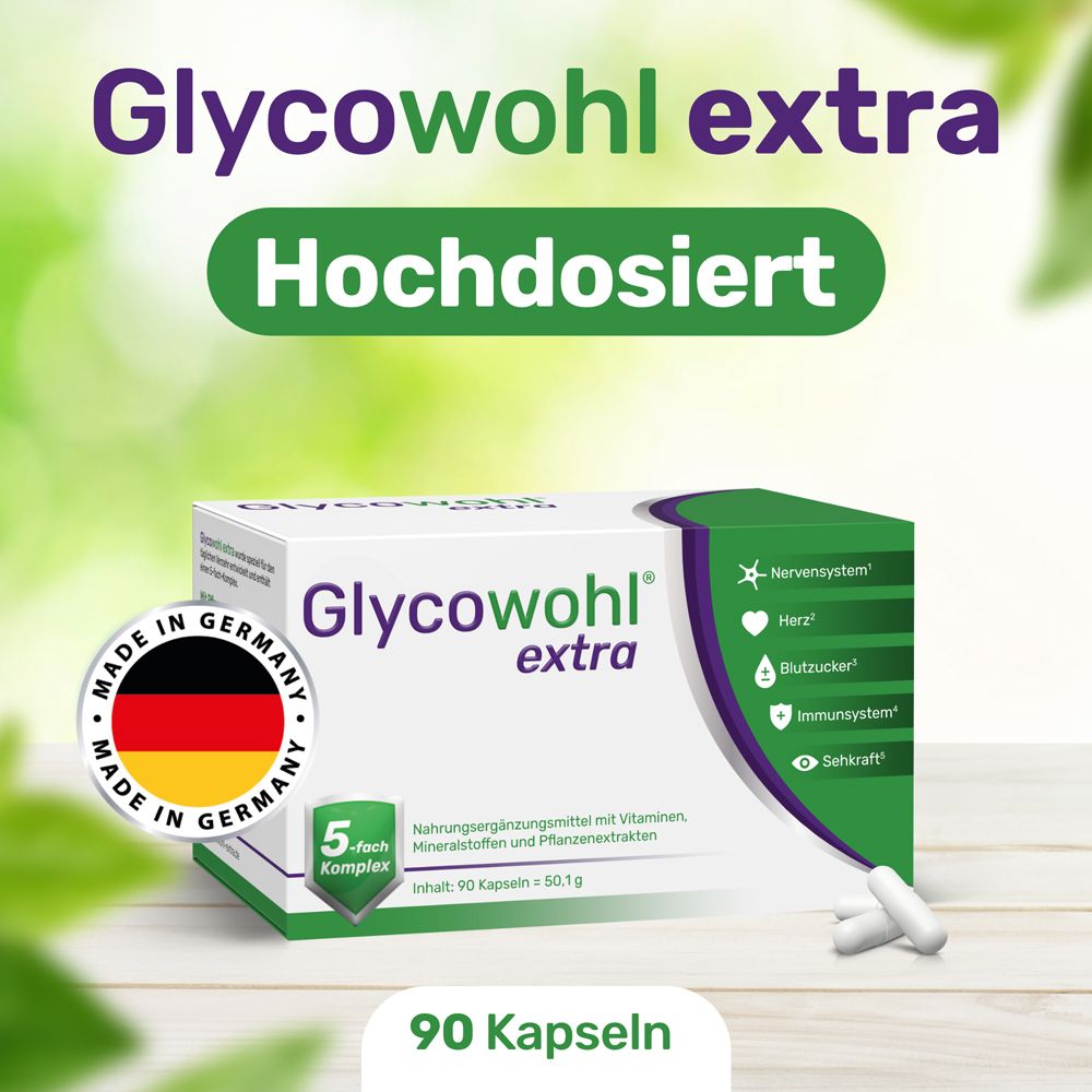 GLYCOWOHL® extra Kapseln für einen gesunden Blutzucker