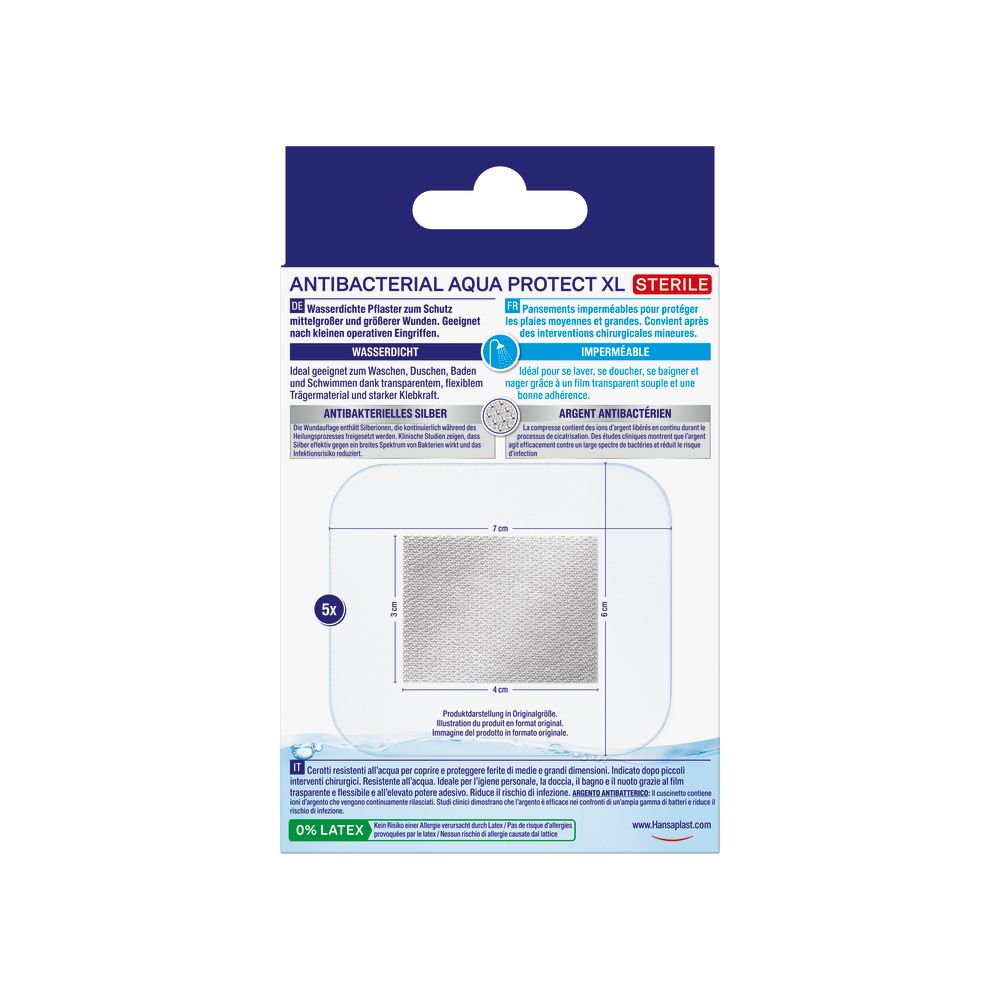Hansaplast MED XL Aqua Protect 6 x 7 cm