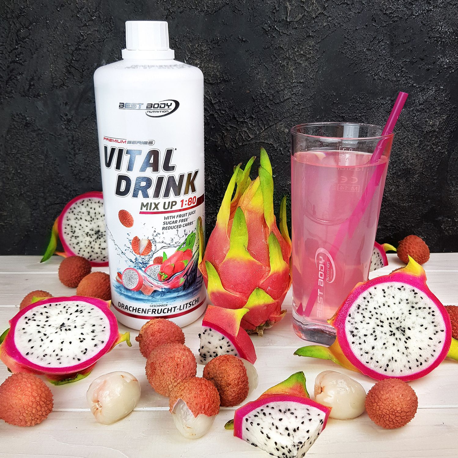 BEST BODY NUTRITION VITAL DRINK ZEROP® DRACHENFRUCHT-LITSCHI