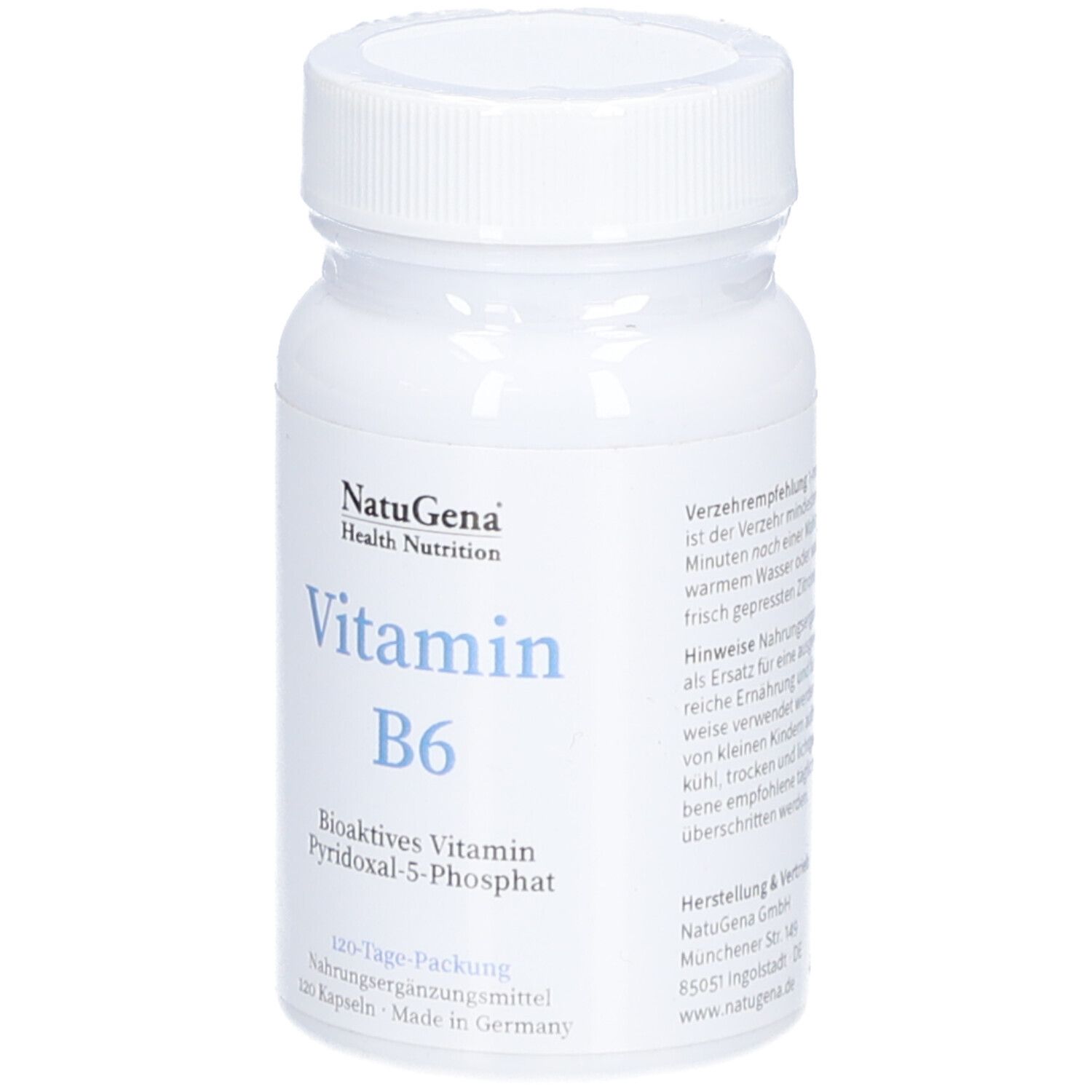 NatuGena Vitamin B6 – Hochbioverfügbares Pyridoxal-5-Phosphat