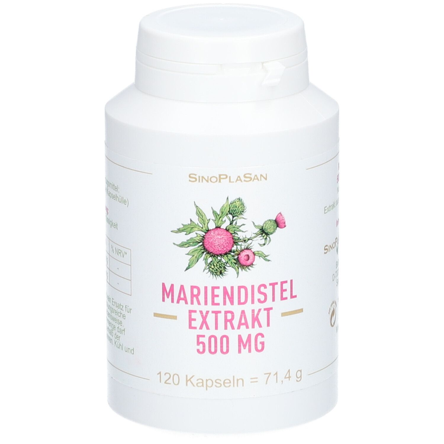 SinoPlaSan Mariendistel Extrakt 500mg Kapseln