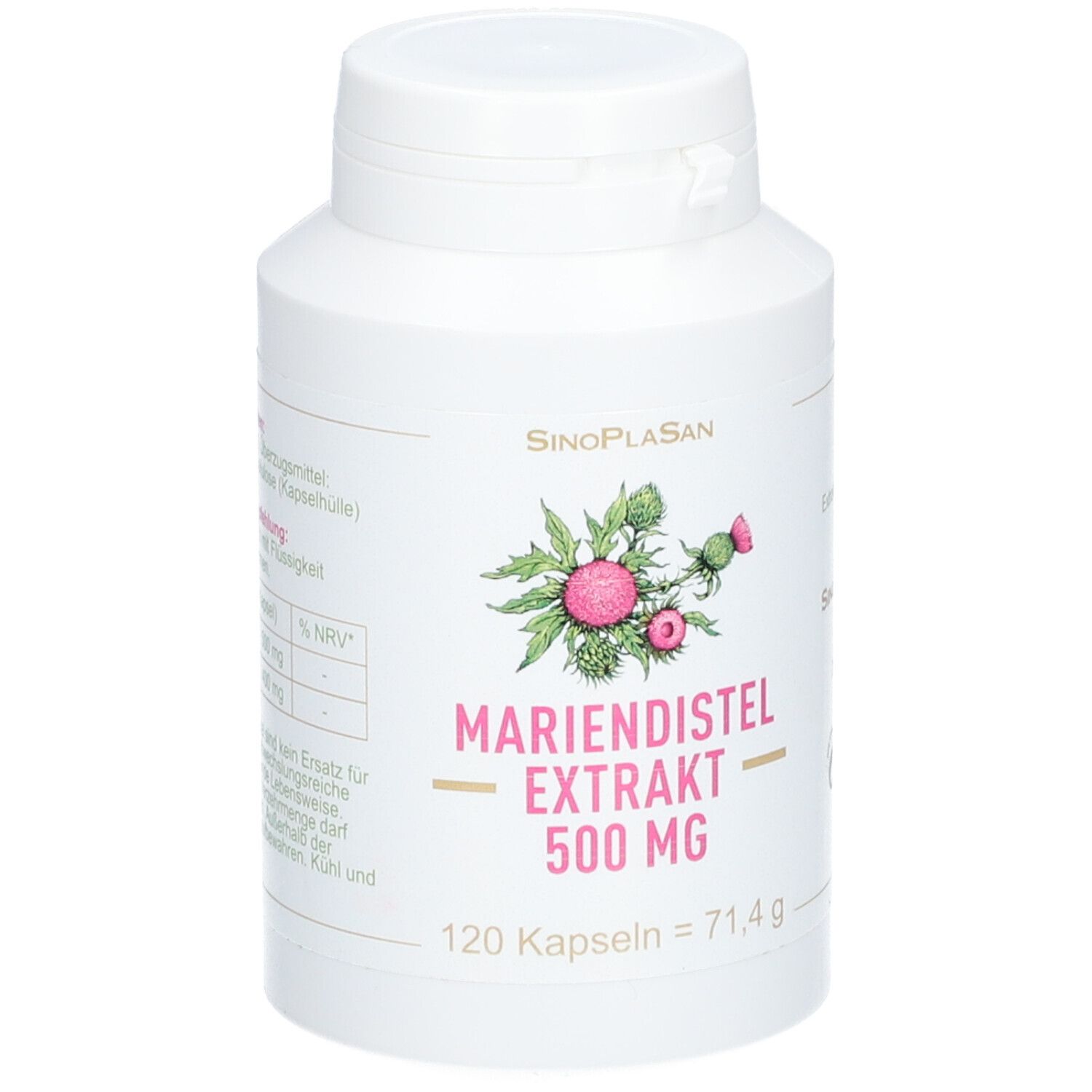 SinoPlaSan Mariendistel Extrakt 500mg Kapseln