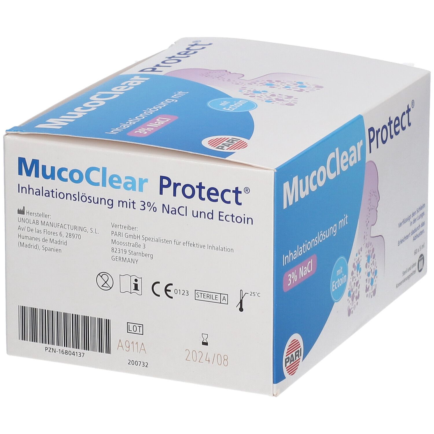 MucoClear Protect Hypertone Salzlösung (3% NaCl) mit Ectoin®