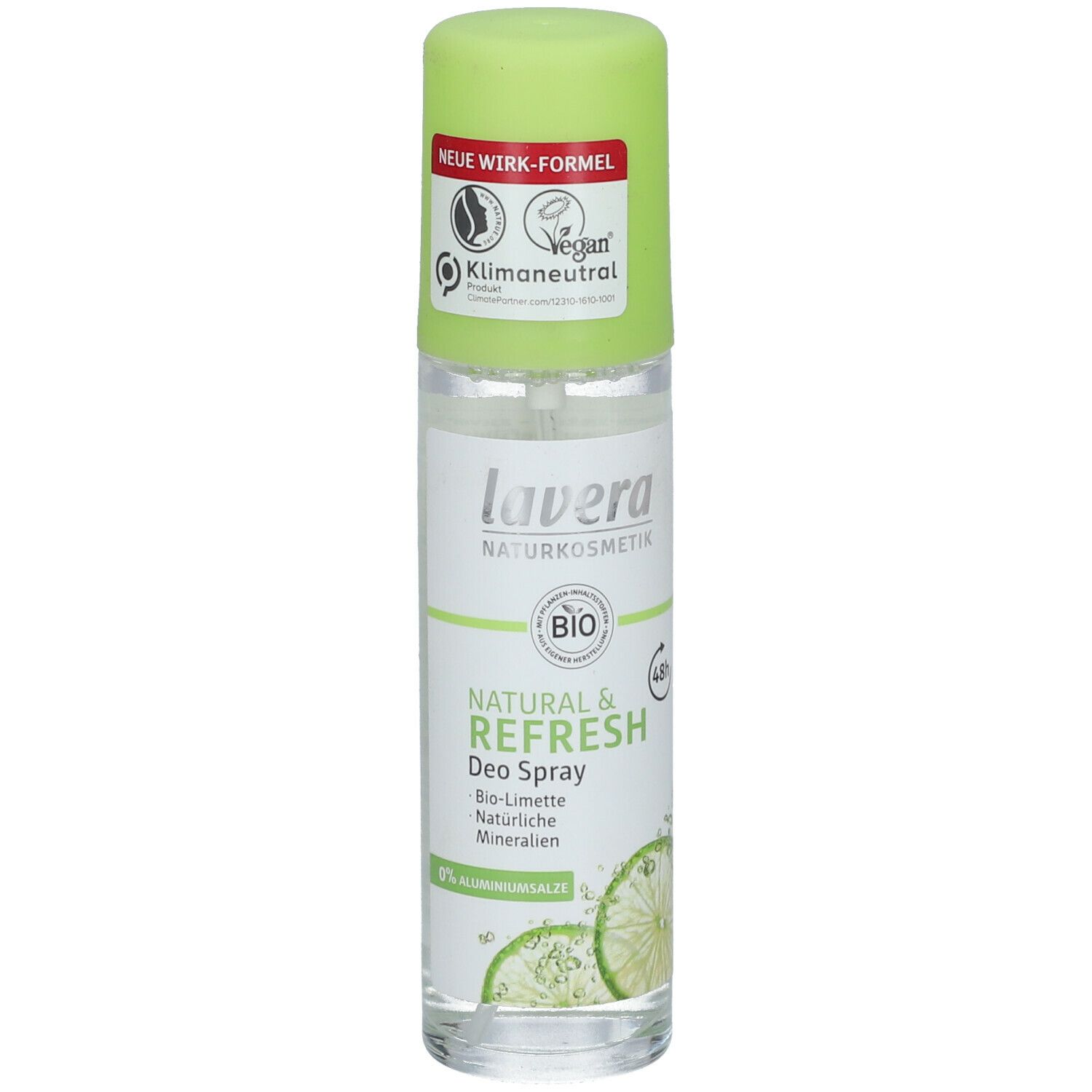 Lavera Deo Spray NATURAL REFRESH, 75 Ml – Aluminiumfrei, Mit Bio-Limette, 48h Schutz, Vegan & Klimaneutral, Zertifizierte Naturkosmetik
