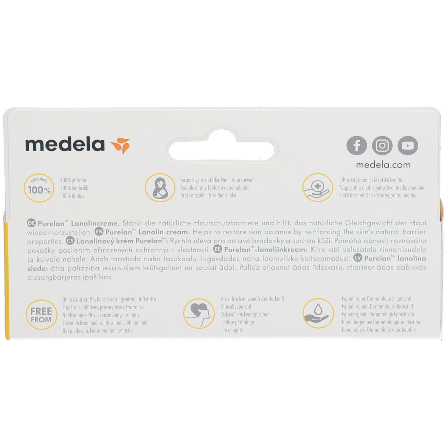 medela Purelan™ 100 Brustwarzensalbe aus 100% Lanolin