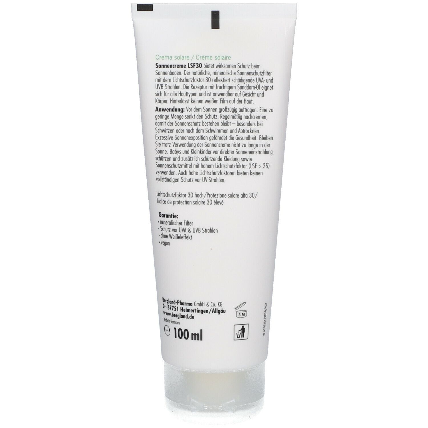 Bergland Sonnencreme LSF 30