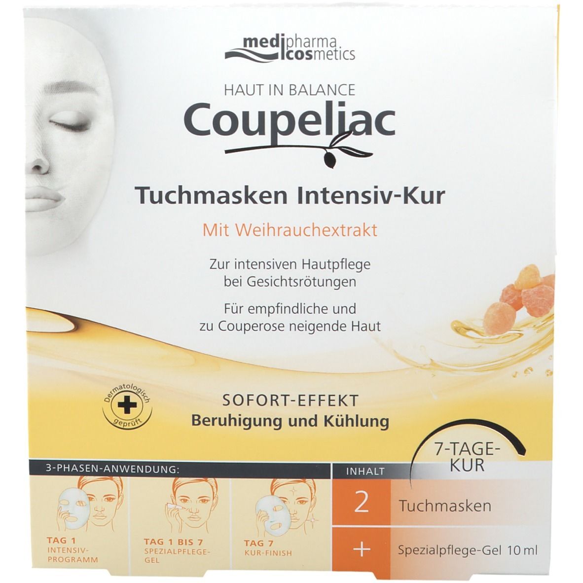 medipharma cosmetics Coupeliac Tuchmasken Intensiv-Kur