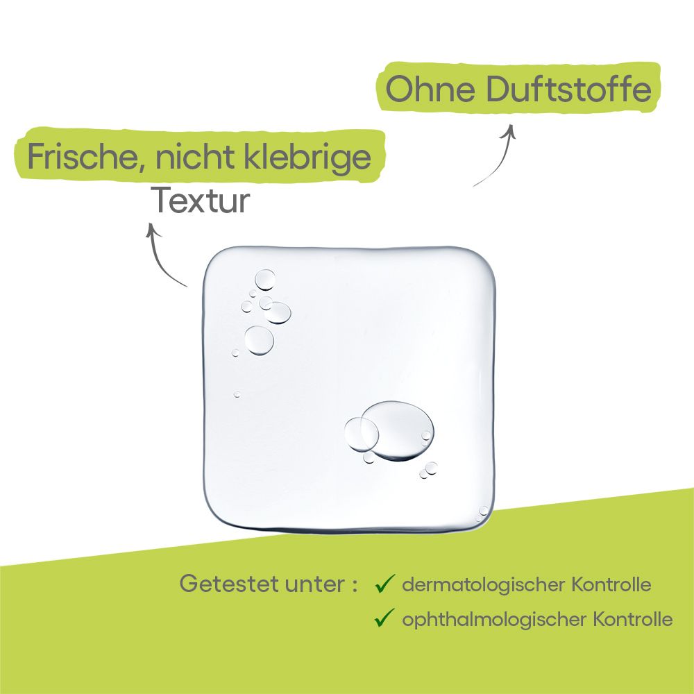 A-DERMA BIOLOGY Mizellenwasser. Frische, nicht klebrige Textur. Ohne Duftstoffe. Dermatologisch und ophthalmologisch getestet.