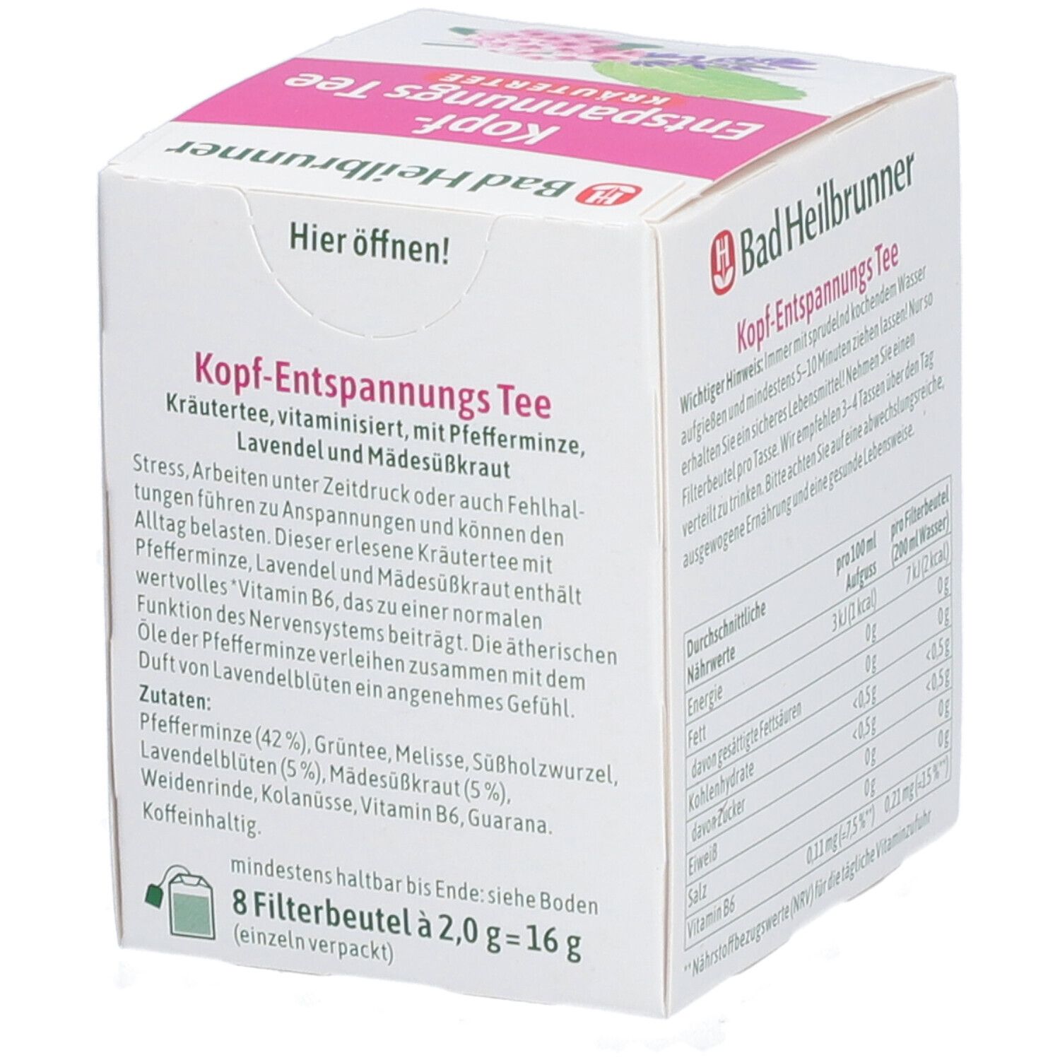 Bad Heilbrunner® Kopf-Entspannungs Tee