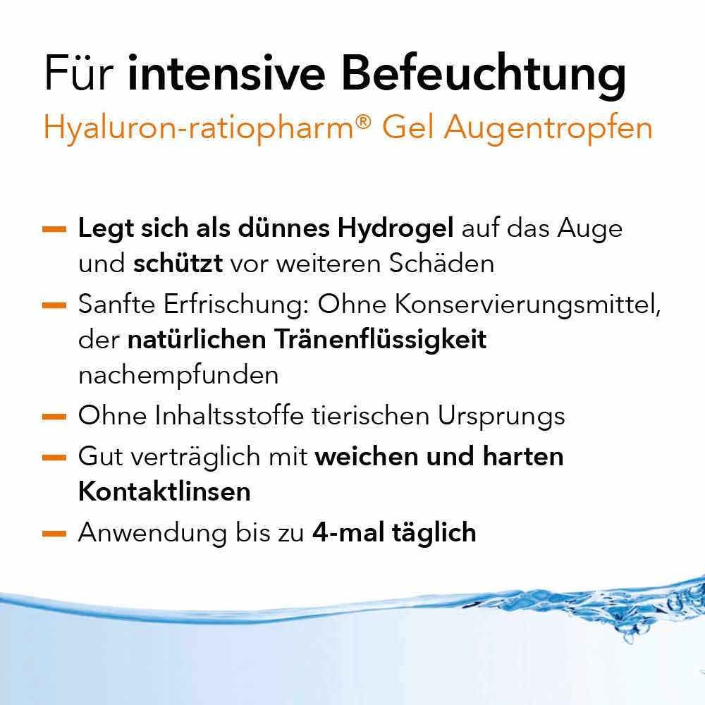 Hyaluron ratiopharm® Gel Augentropfen