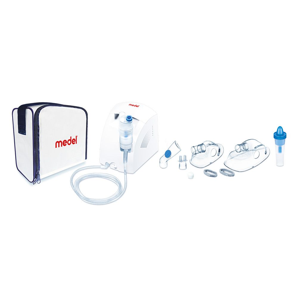 Medel Family Inhalator mit Zubehör und Tasche.
