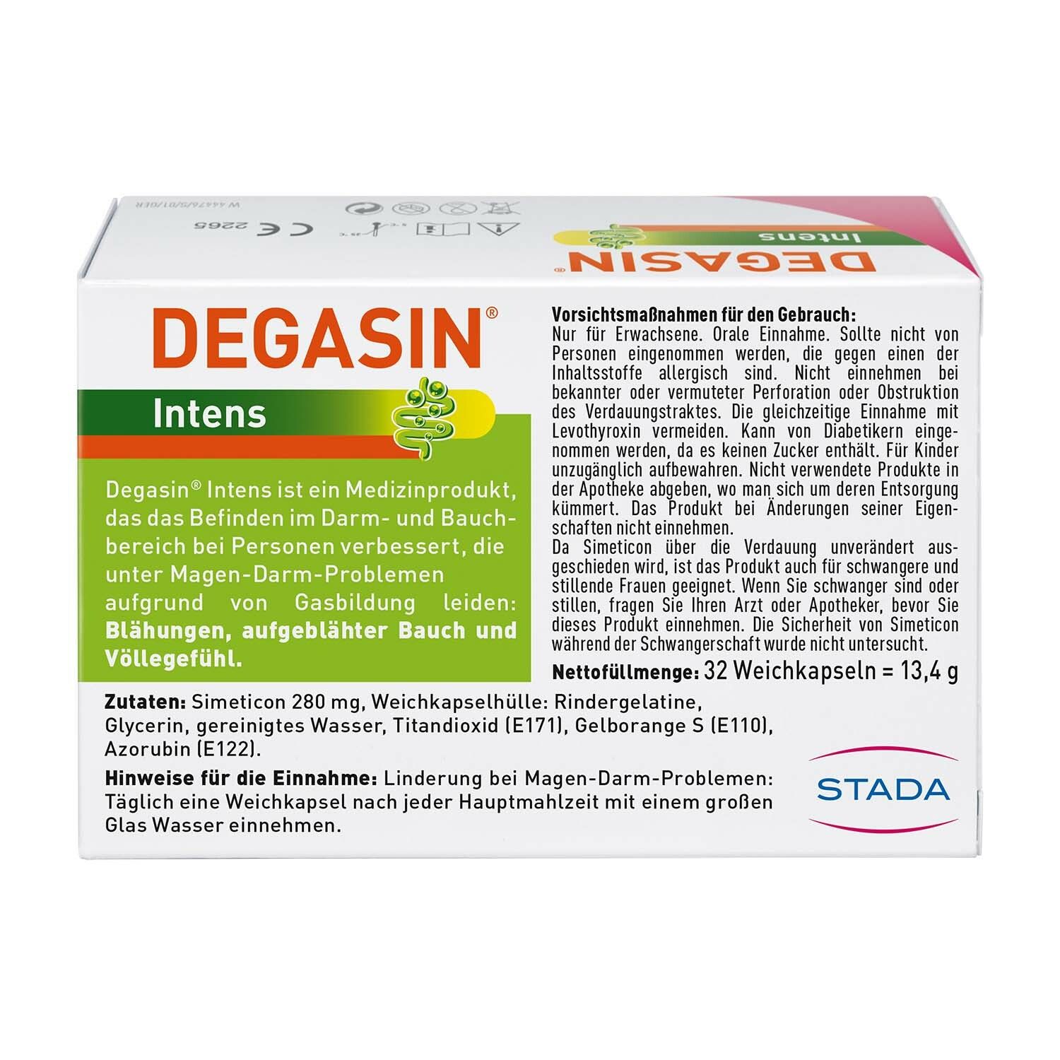 DEGASIN® Intens 280mg gegen Blähungen und Völlegefühl