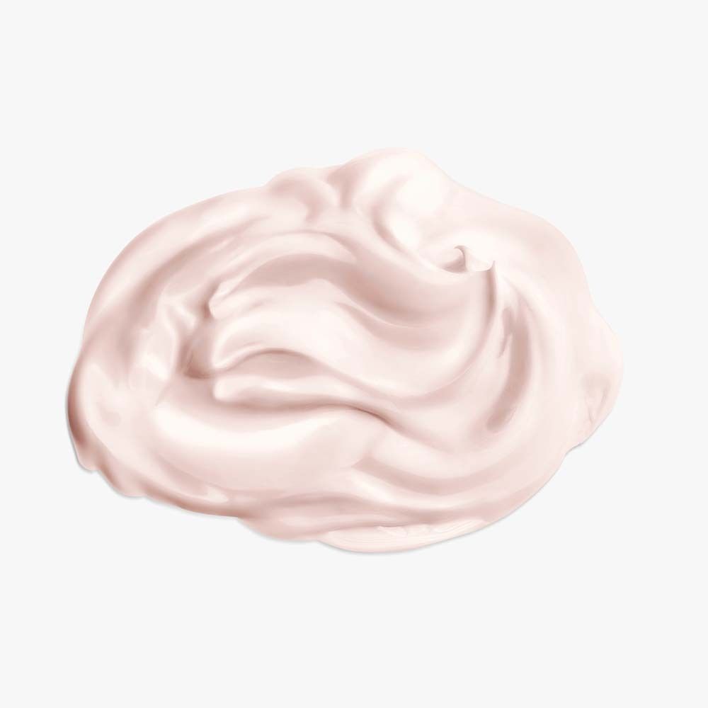 Haufen rosa Creme. Glatte Textur mit gewellten Kanten.