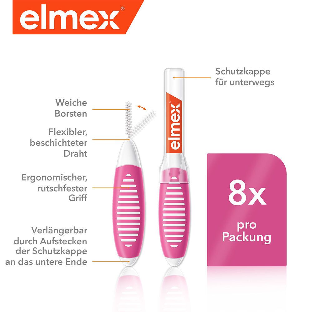 elmex Interdentalbürsten Pink, Größe 0, 0,4 mm