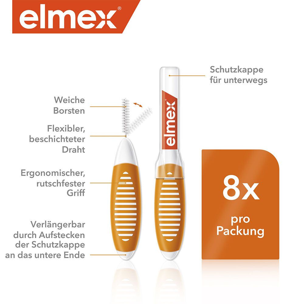 elmex Interdentalbürsten orange, Größe 1, 0,45 mm