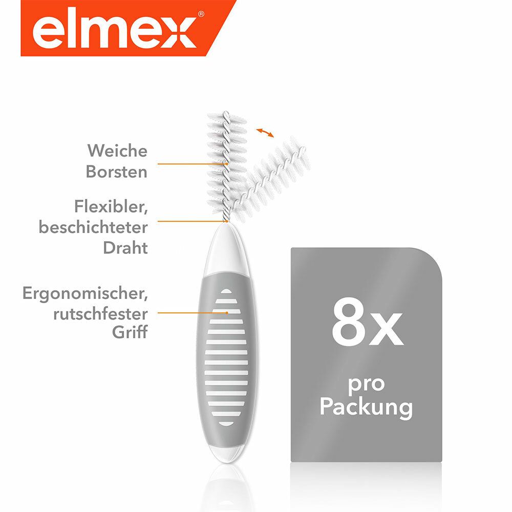 elmex Interdentalbürsten grau, Größe 7, 1,3 mm