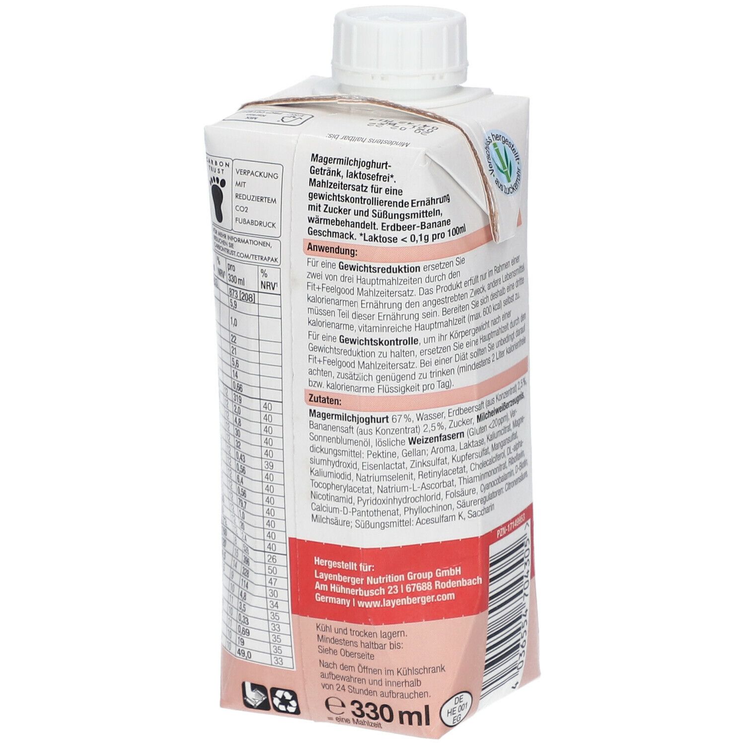 LAYENBERGER® SLIM SHAKE ERDBEER-BANANE