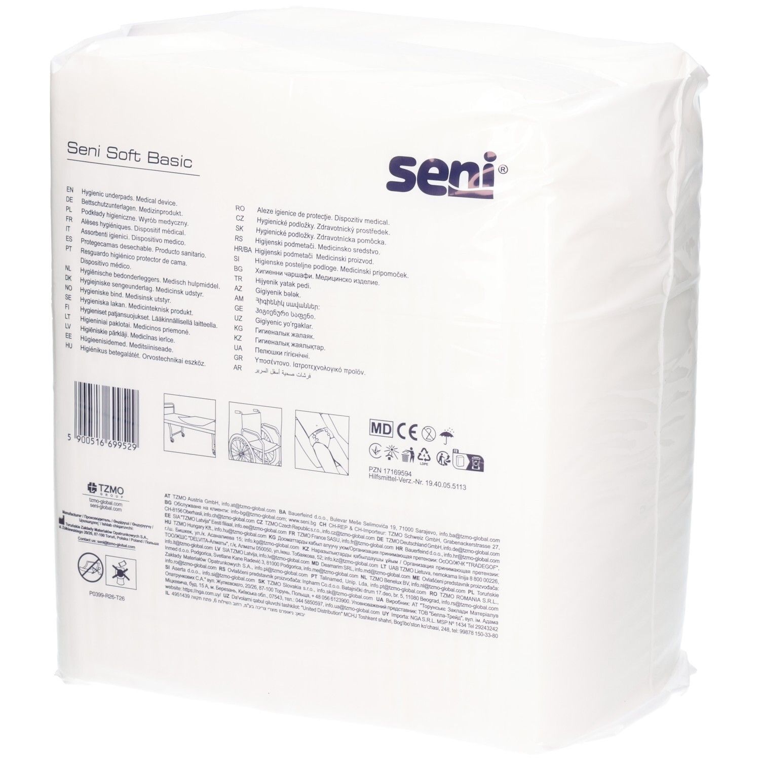Seni Soft Basic Inkontinenz-Einlagen in Großpackung. Medizinprodukt.
