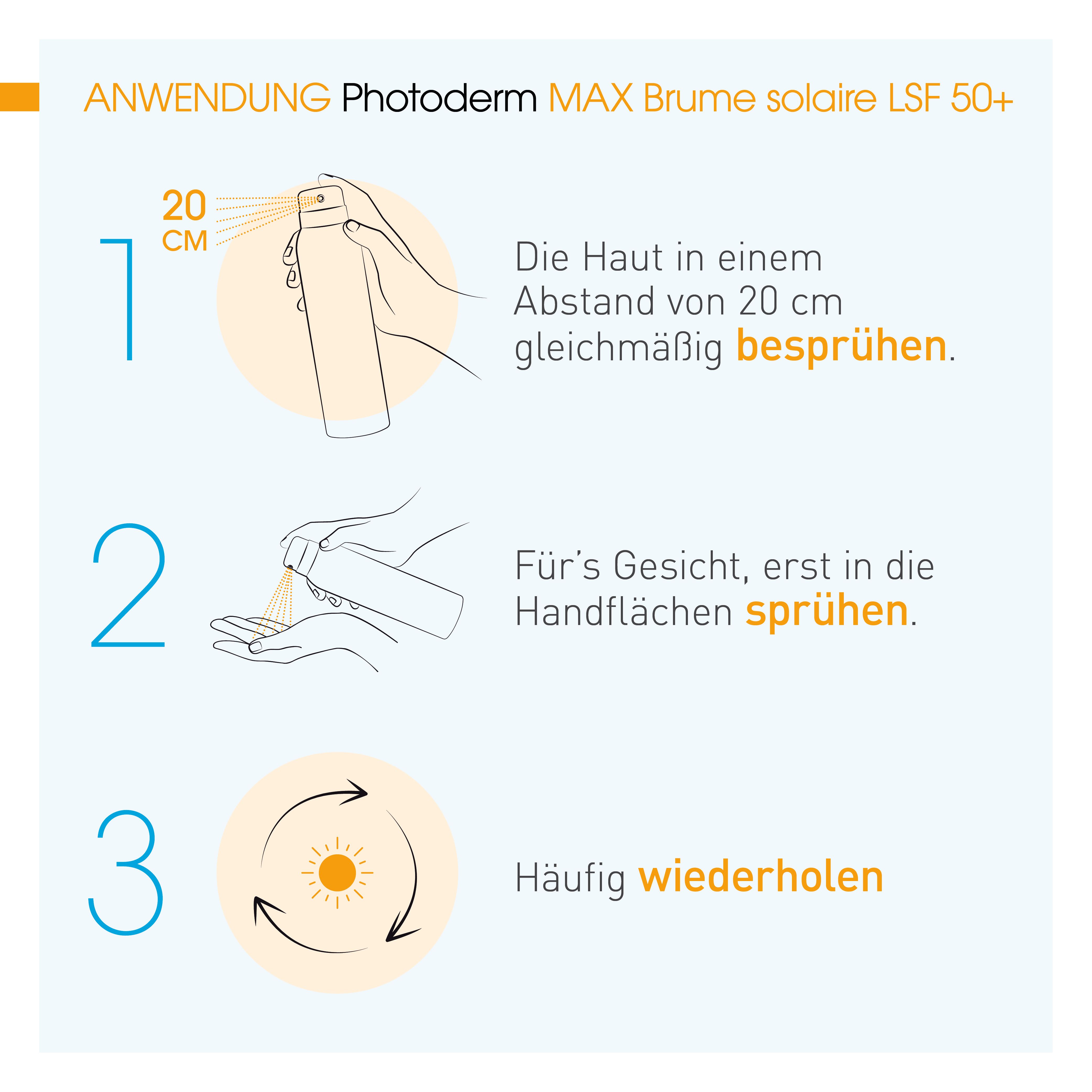 BIODERMA Photoderm Max Brume SPF 50+ Transparentes Sonnenschutzspray