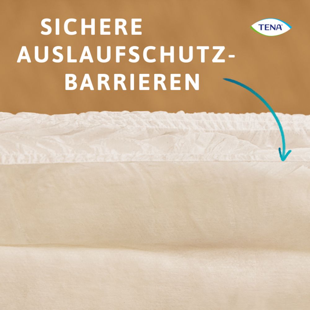TENA Pants. Weiße Inkontinenz-Pants. Sichere Auslaufschutzbarrieren. Marke TENA.