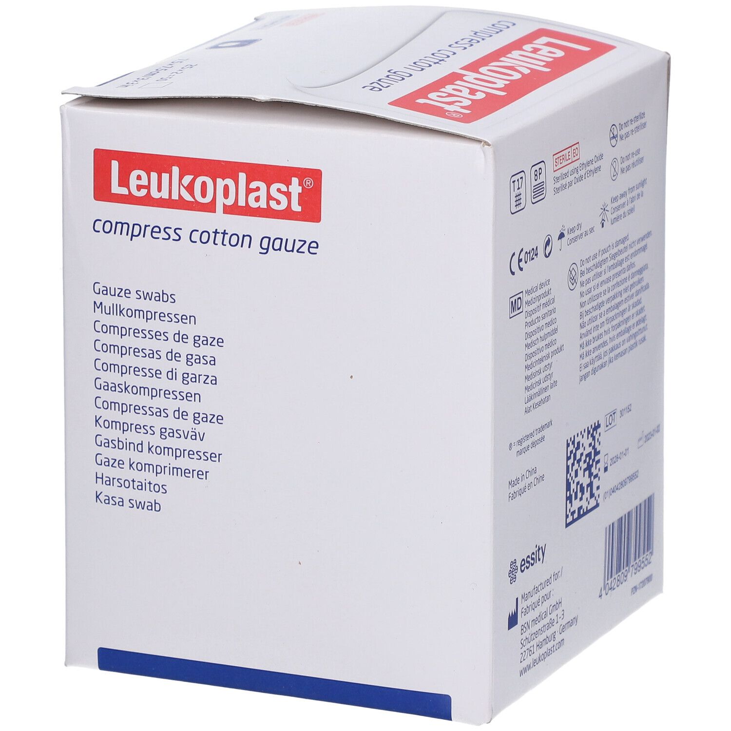 Leukoplast® compress cotton gauze 7,5 x 7,5 cm steril 25x2 St