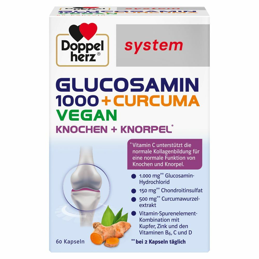 Doppelherz system GLUCOSAMIN 1000 + CURCUMA VEGAN