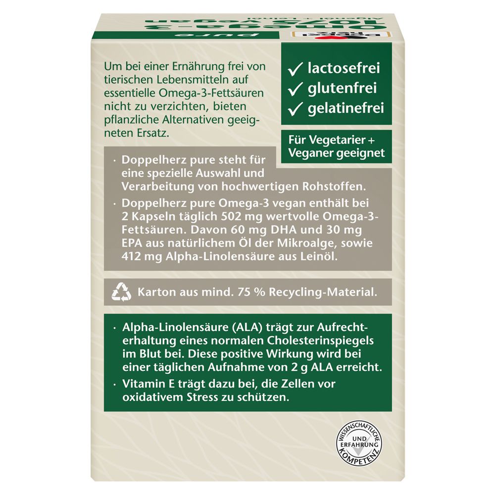 Doppelherz® pure Omega-3 1075 vegan