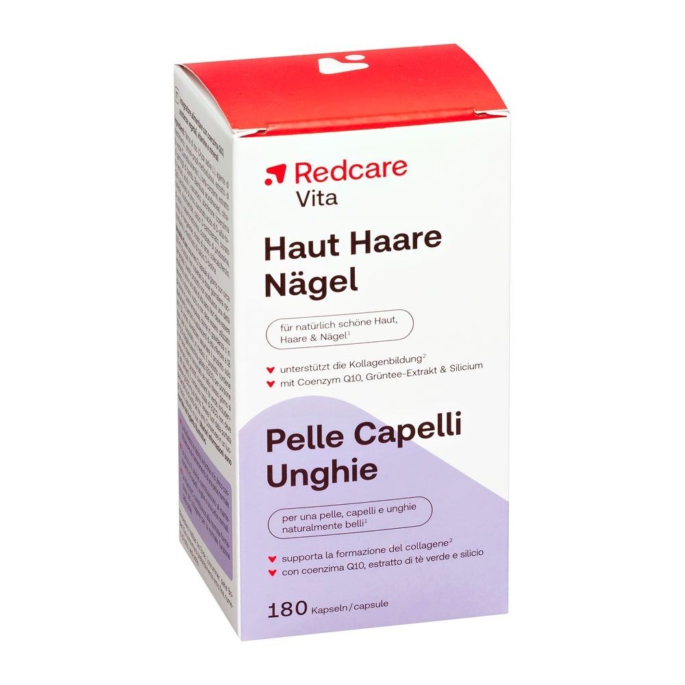 Redcare Haut Haare Nägel Kapseln-Verpackung, 180 Stück.
