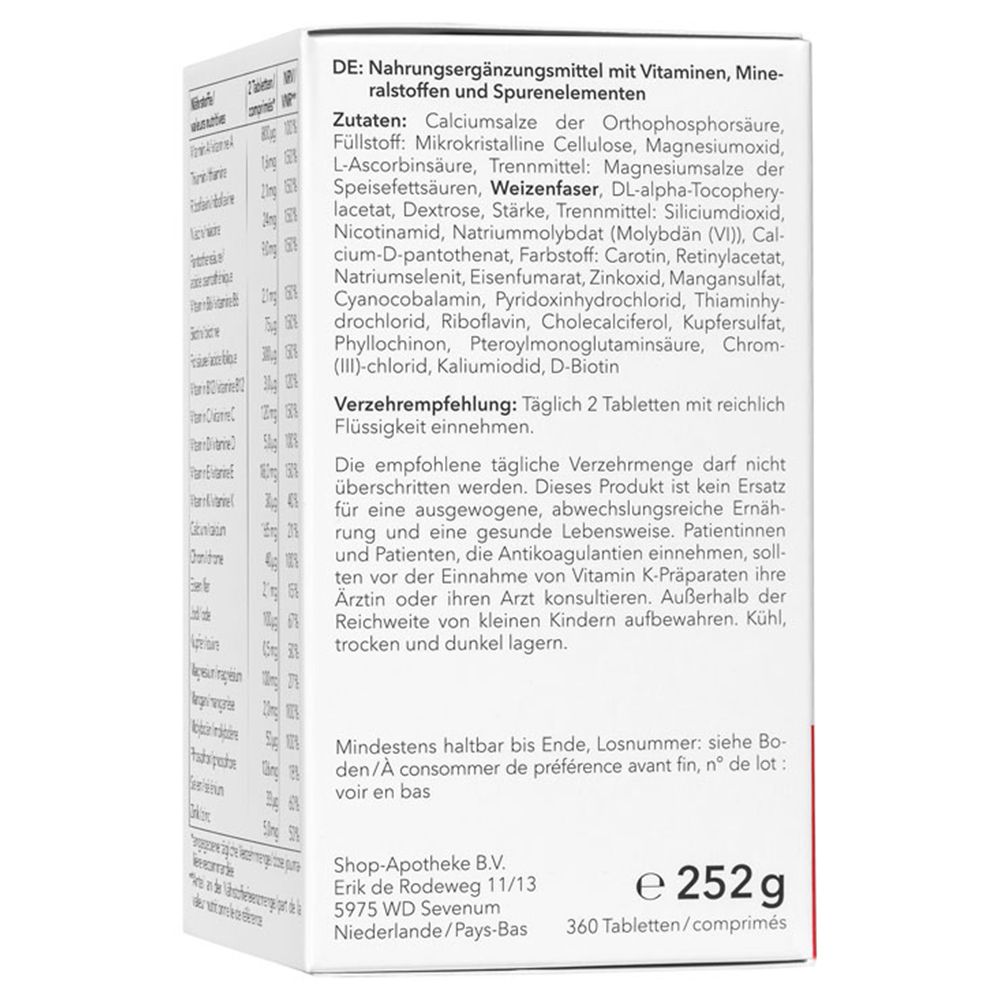Redcare Multivitamin A-Z Generation 50+