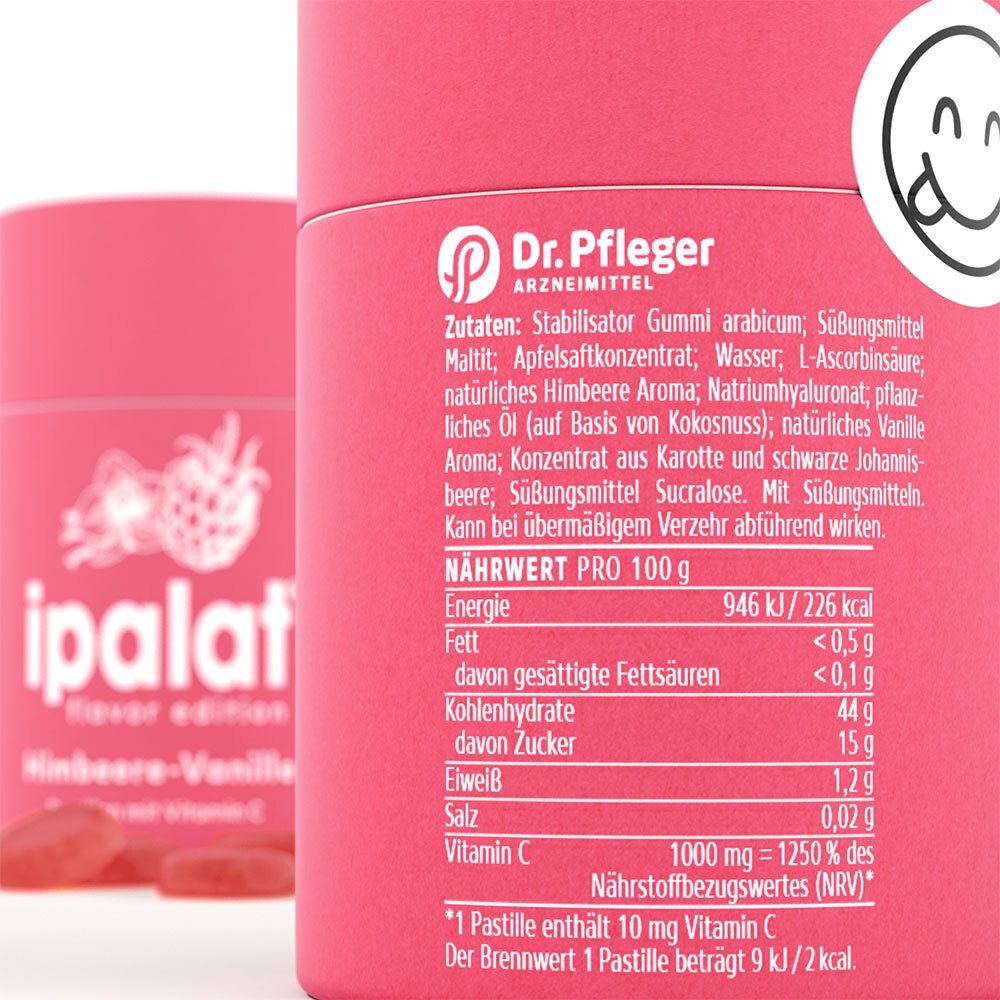 ipalat® flavor edition Pastillen Himbeer-Vanille